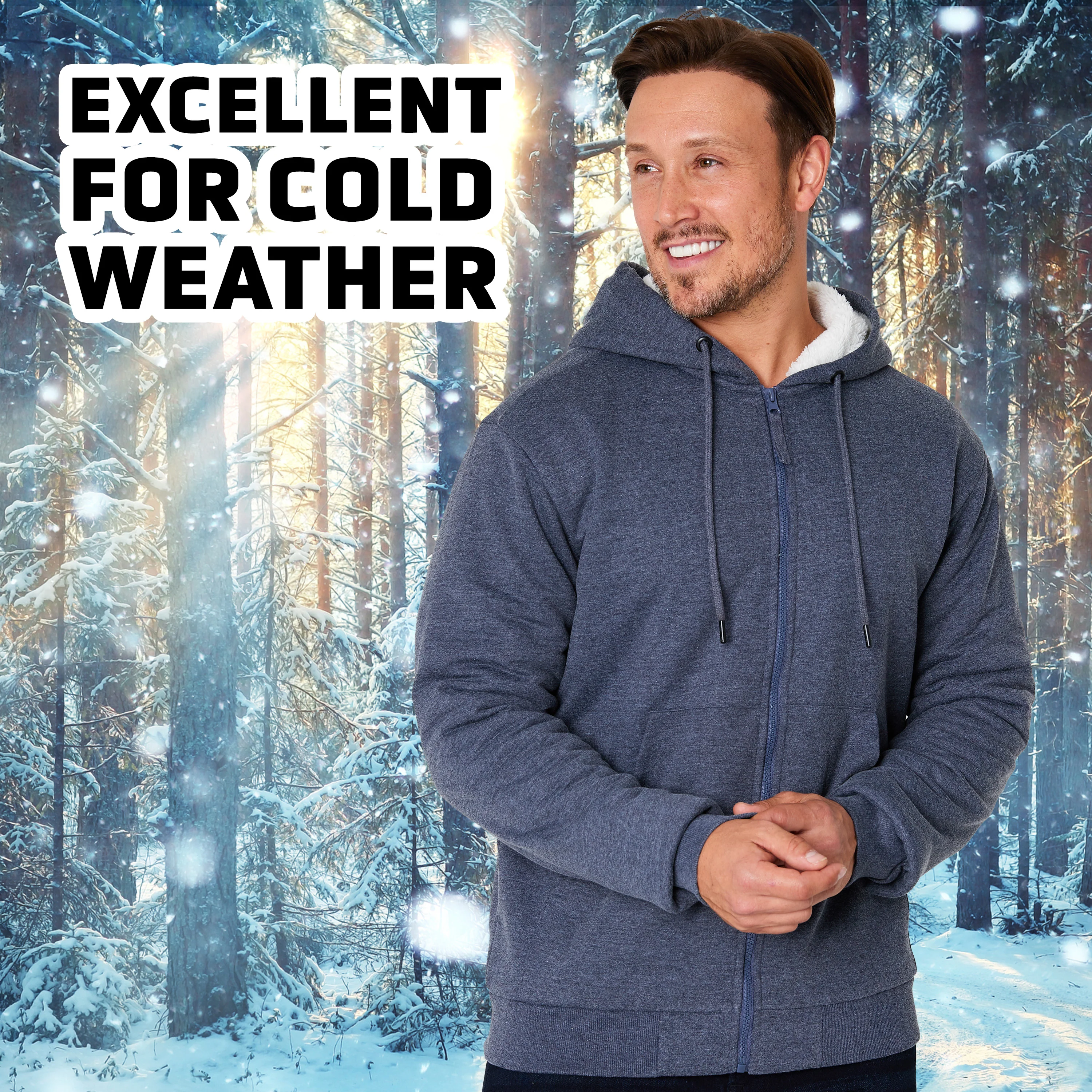 CityComfort Mens Hoodie with Fleece Lining - Zip for Hoodie Men - Image 14