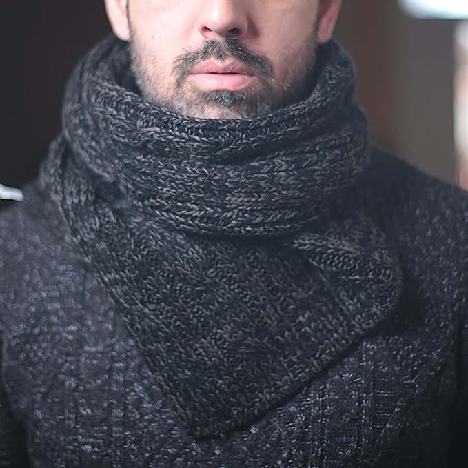 CityComfort Mens Knitted Scarf, Soft Cosy Winter Neck Scarf - Gifts for Men