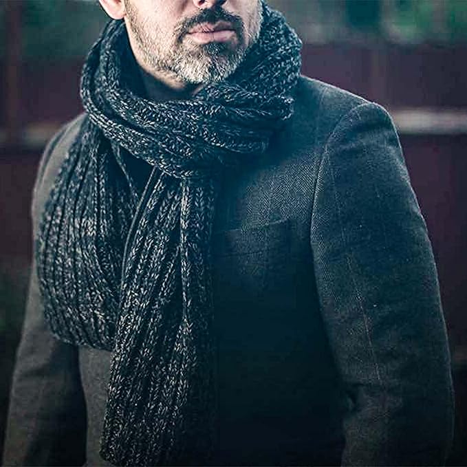 CityComfort Mens Knitted Scarf, Soft Cosy Winter Neck Scarf - Gifts for Men - Image 3