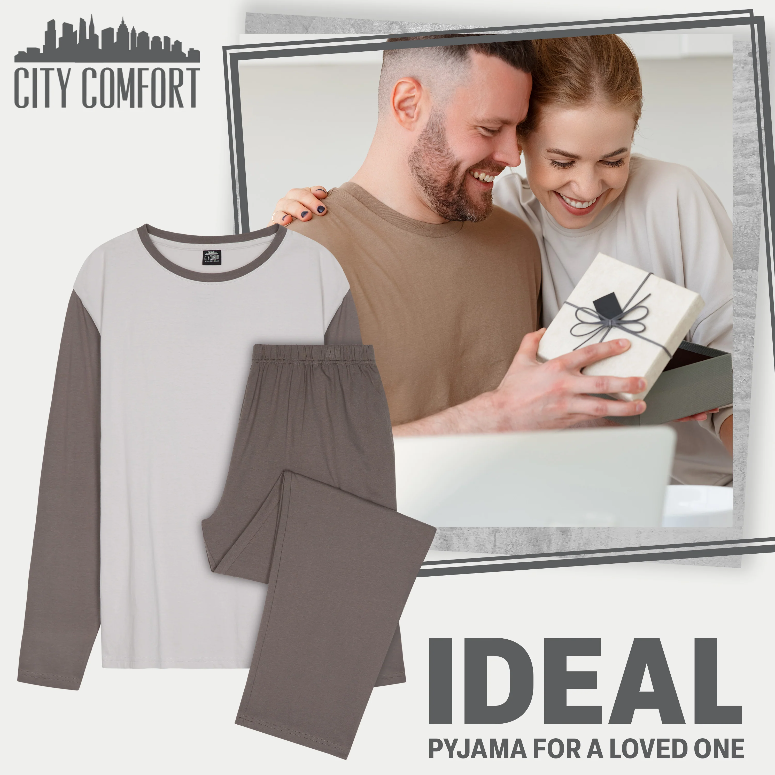 CityComfort Mens Long Pyjamas Set, Adults Teenagers Soft 2 Piece Loungewear Nightwear Cosy PJs - Gifts for Him - Image 27
