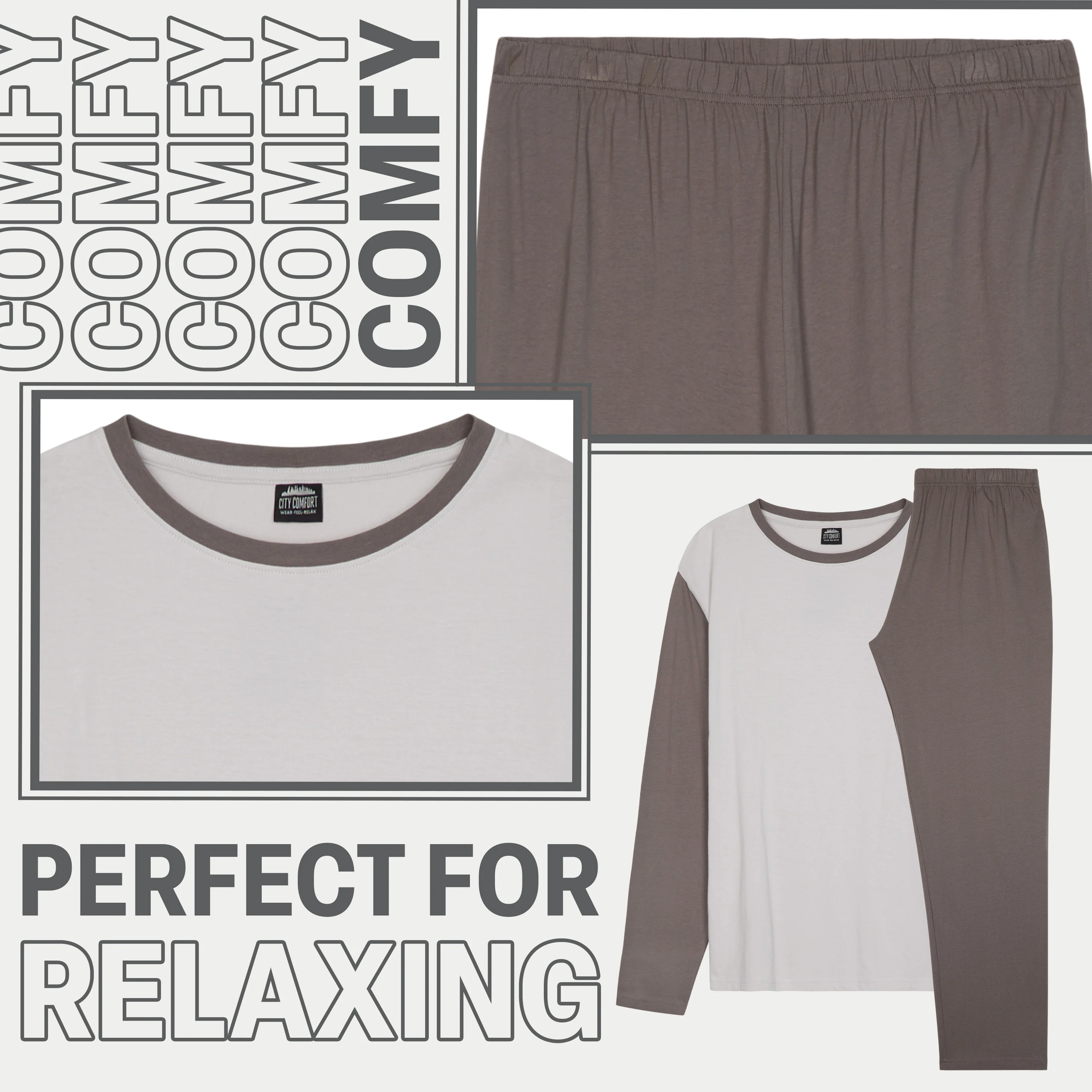 CityComfort Mens Long Pyjamas Set, Adults Teenagers Soft 2 Piece Loungewear Nightwear Cosy PJs - Gifts for Him - Image 28
