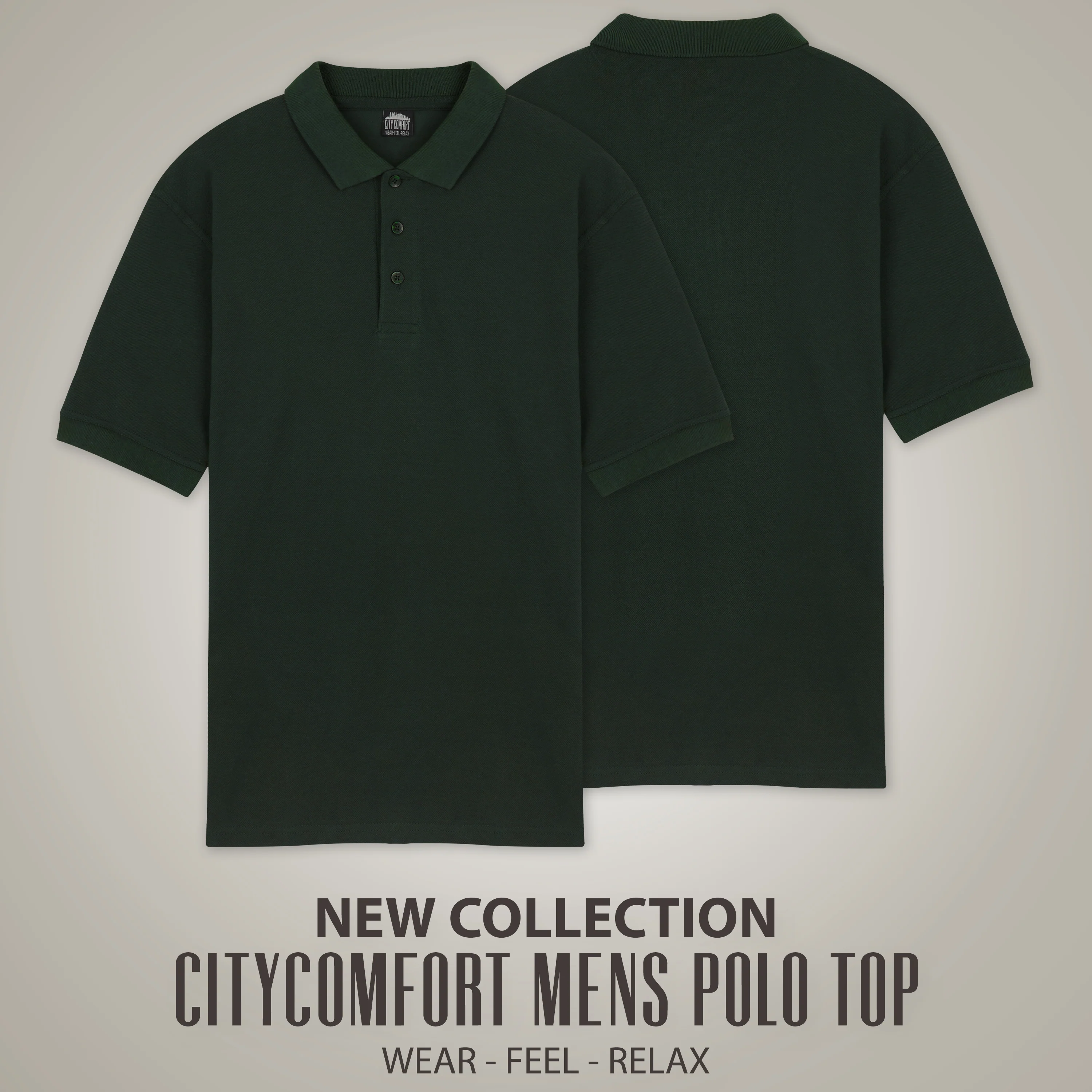 CityComfort Mens Polo Shirts, Short Sleeve Polo Shirts XS-5XL Casual Work Sports - Image 3