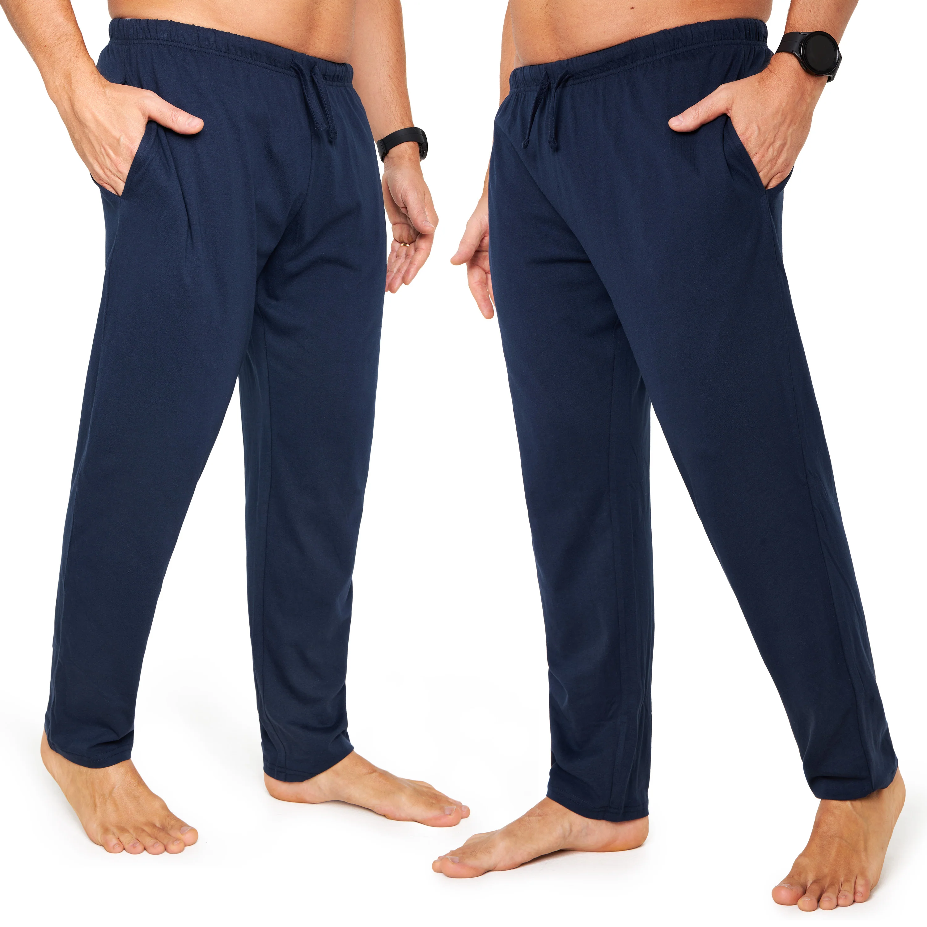 CityComfort Mens Pyjama Bottoms - Jersey Lounge Pants with Pockets, Pack of 2 - Image 7