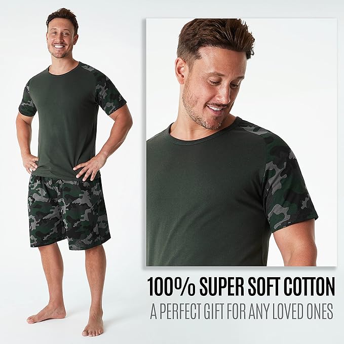 CityComfort Mens Pyjamas, Men's Short PJs, Lounge Wear Set for Men - Image 6