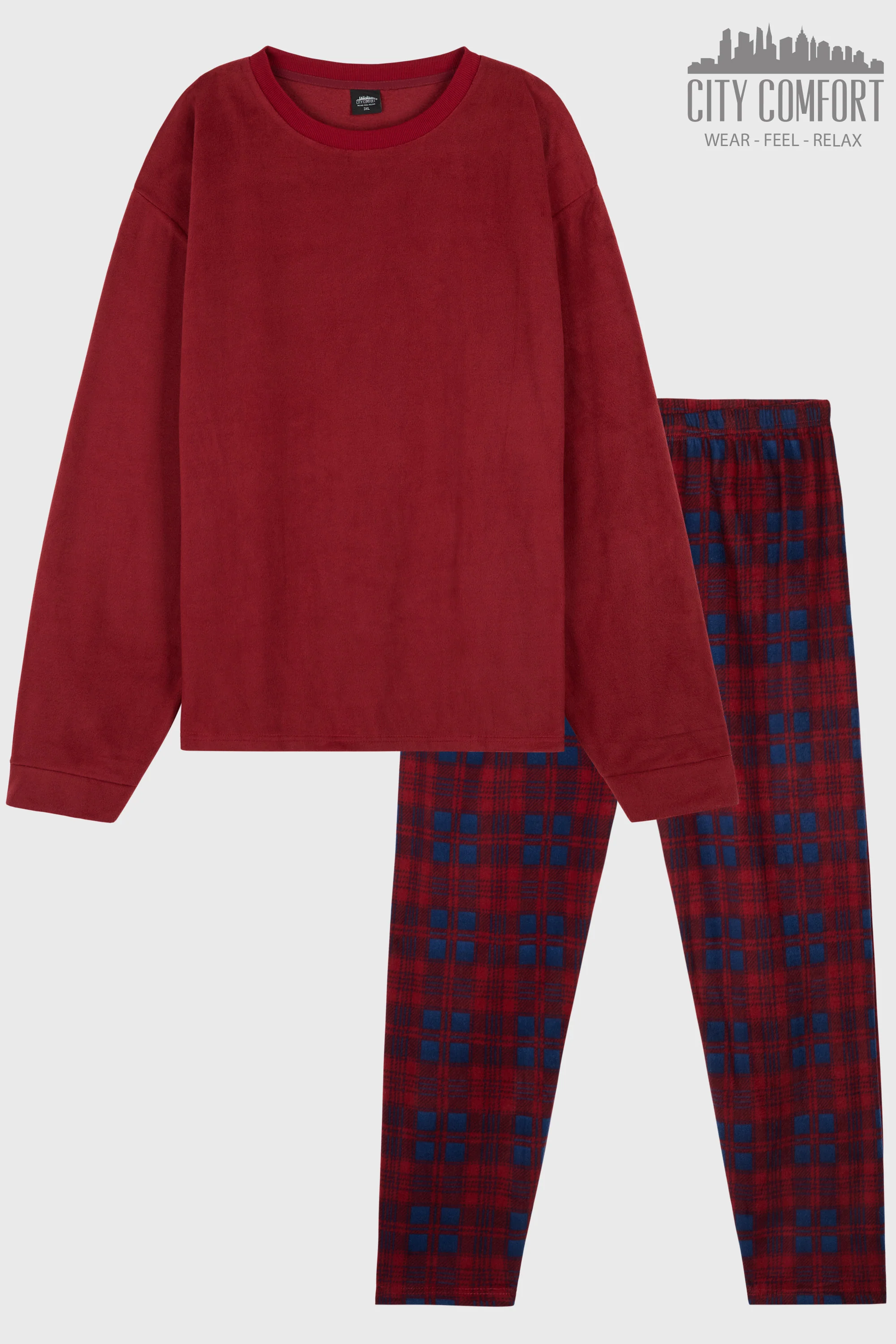 CityComfort Mens Pyjamas Set Super Soft Fleece 2 Piece Set Loungewear Nightwear Gifts for Men - Image 3