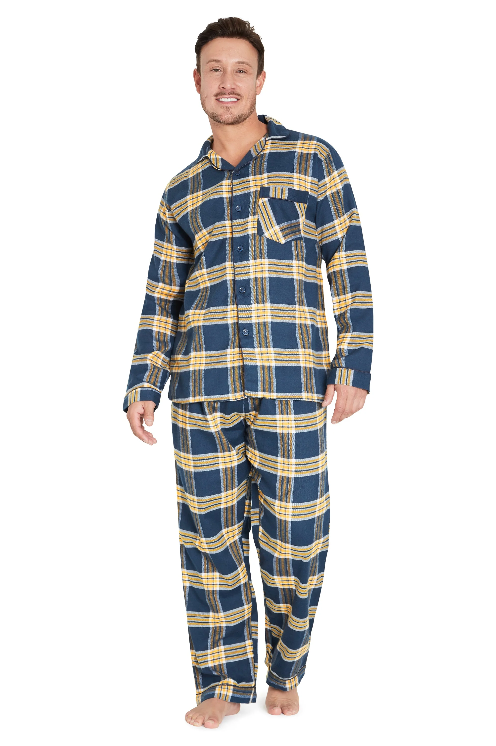 CityComfort Mens Pyjamas Set, Tartan Brushed Cotton Pyjamas - Image 20