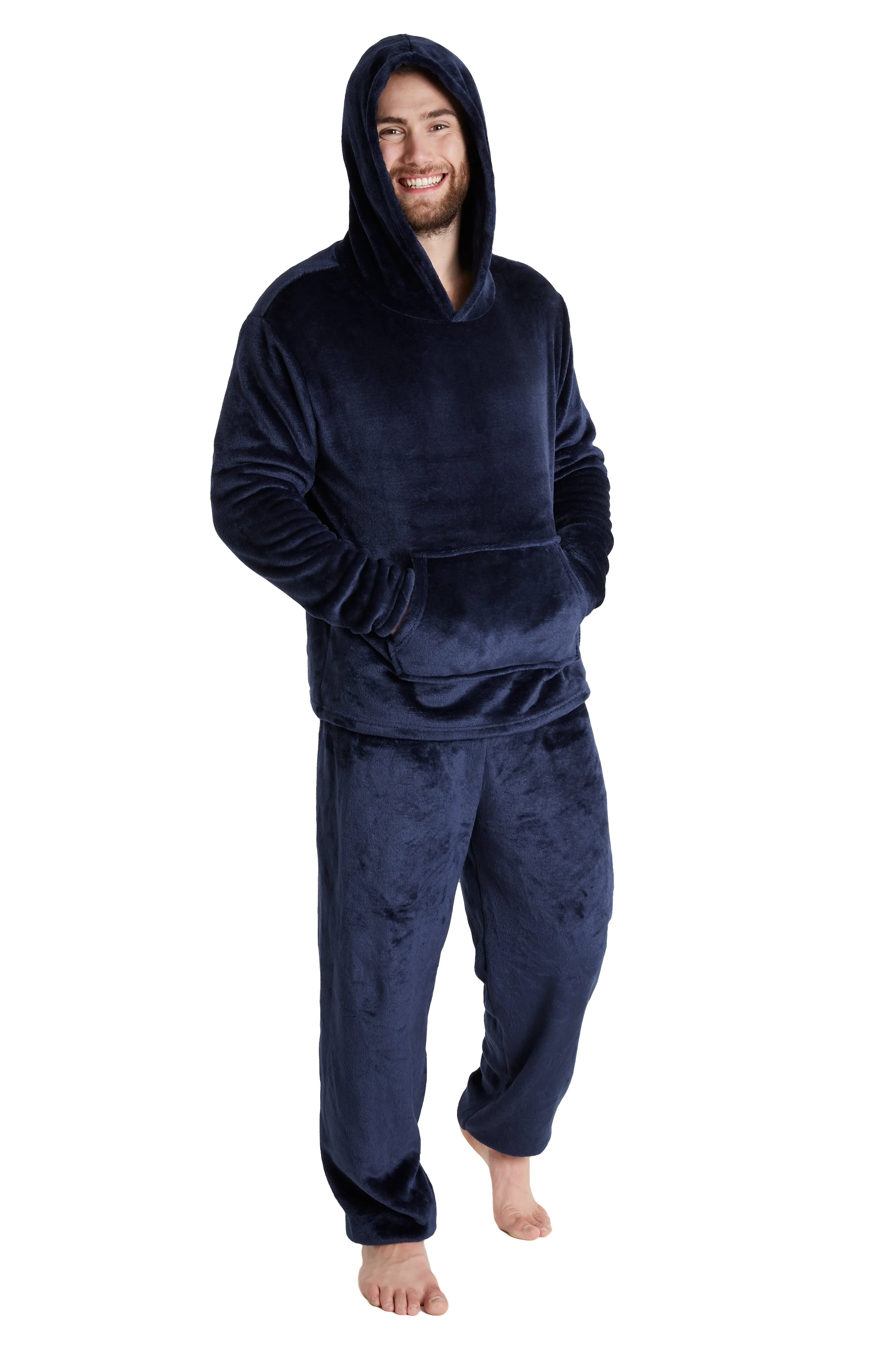 CityComfort Mens Pyjamas Set, Warm Fleece Pyjamas for Men with Fluffy Hoodie - Image 18