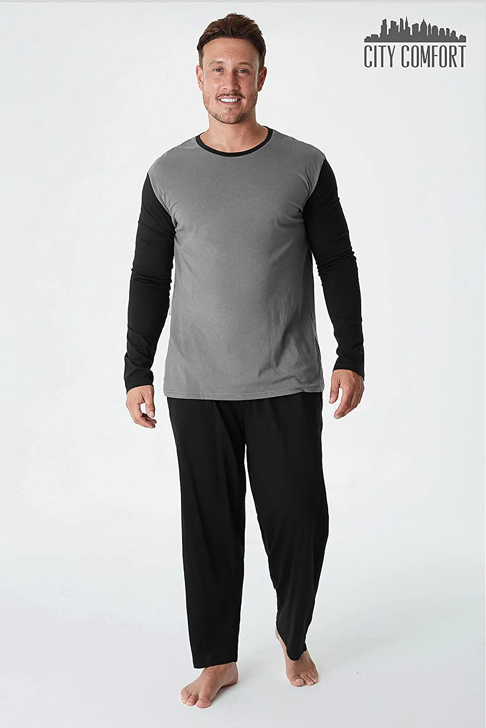 CityComfort Mens Pyjamas, Super Soft Cotton, Man Nightwear - Image 3
