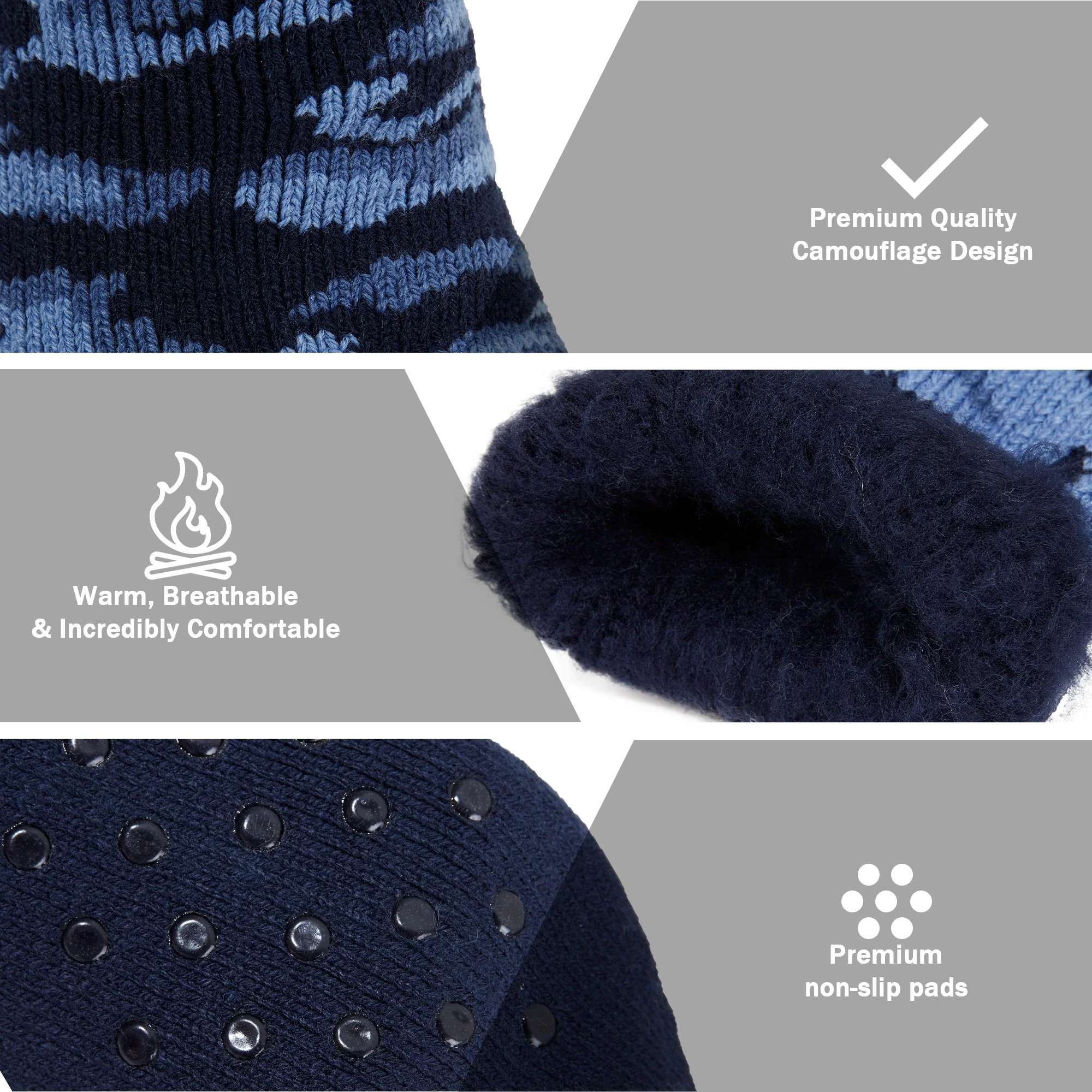 CityComfort Mens Slippers Socks, Warm Fluffy Socks, Gifts For Men - Image 11