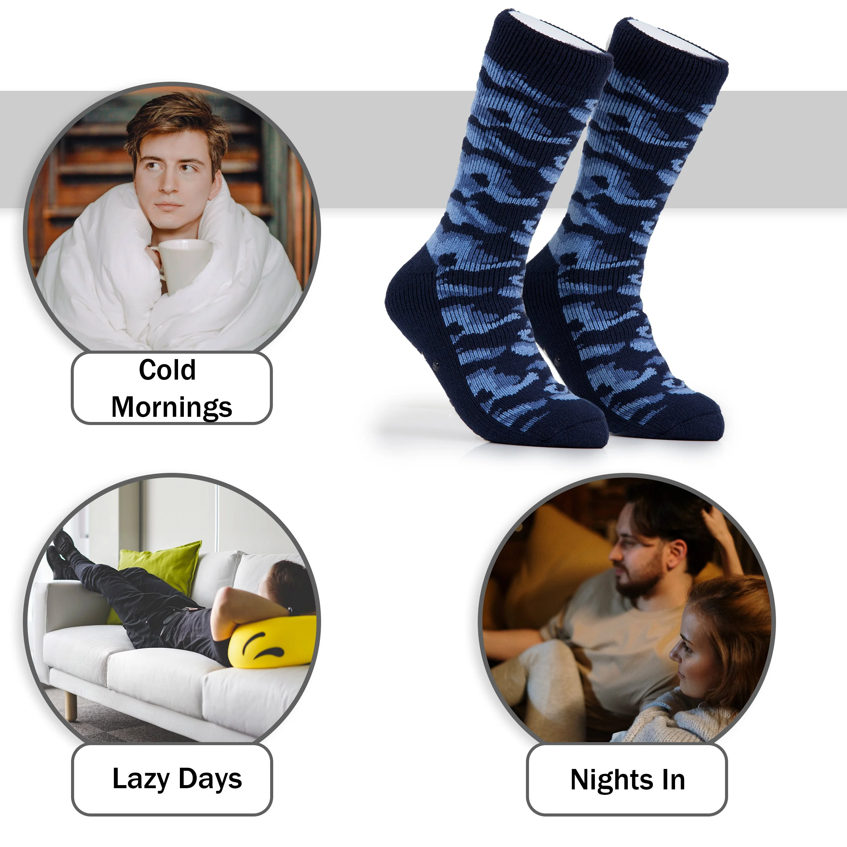 CityComfort Mens Slippers Socks, Warm Fluffy Socks, Gifts For Men - Image 12