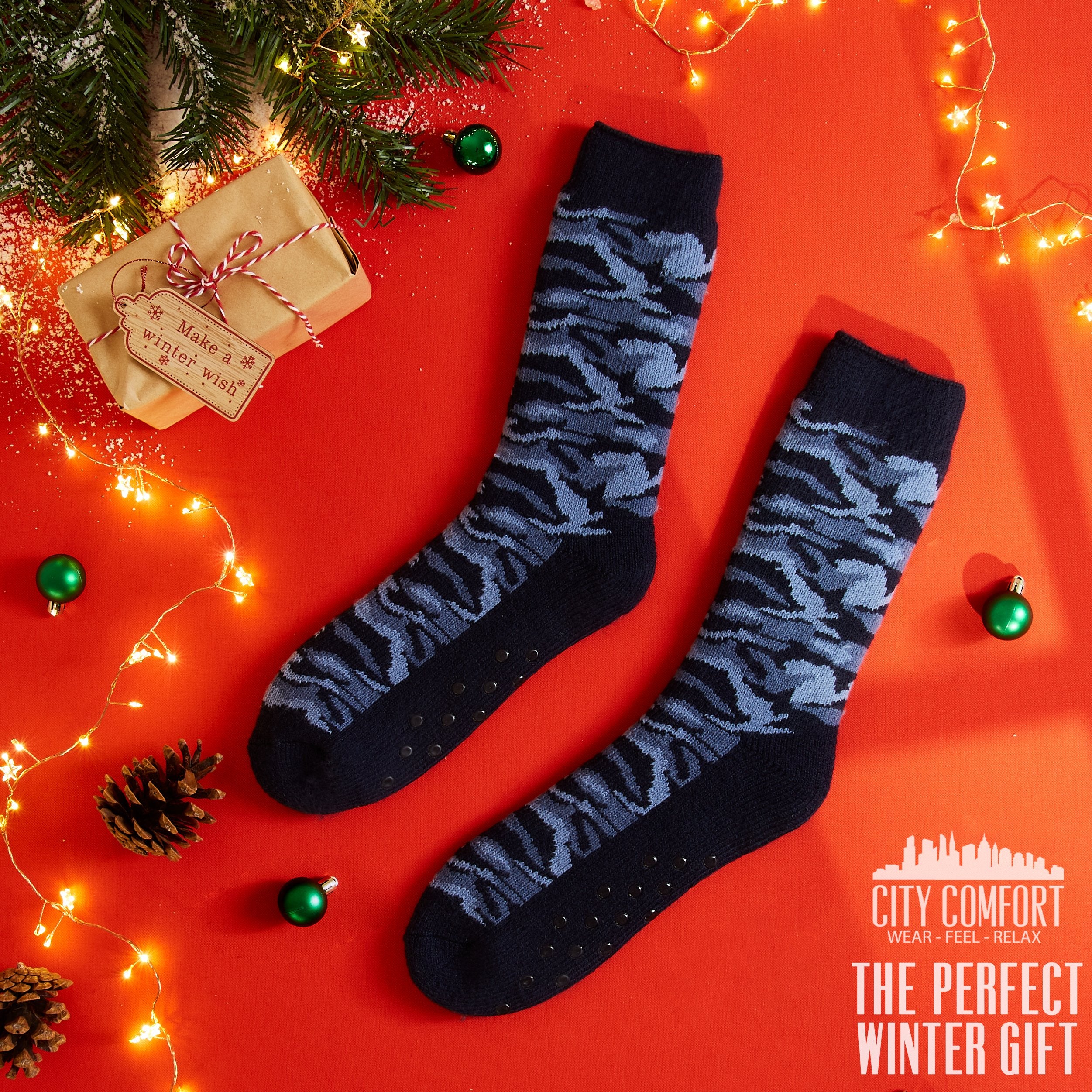 CityComfort Mens Slippers Socks, Warm Fluffy Socks, Gifts For Men - Image 13