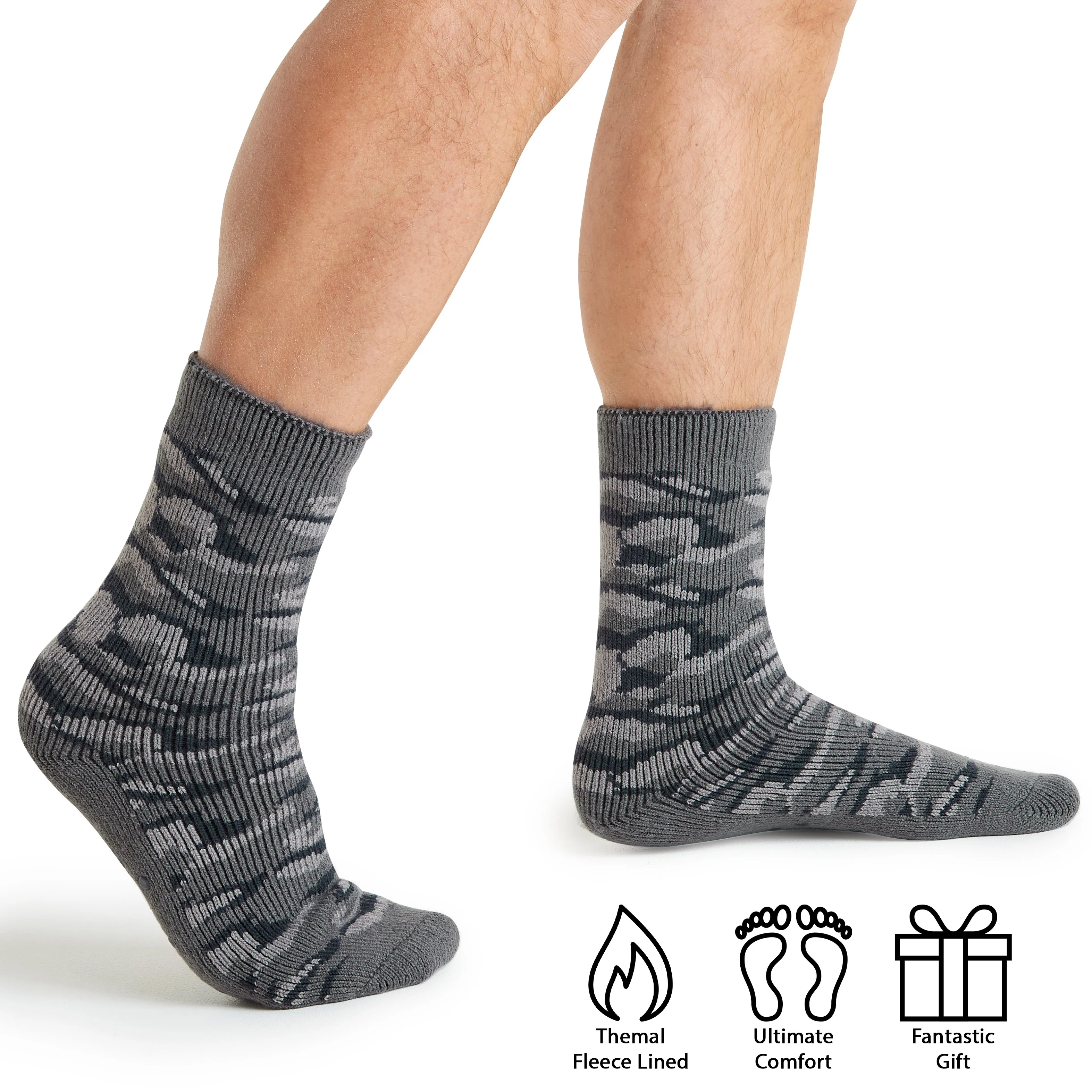 CityComfort Mens Slippers Socks, Warm Fluffy Socks, Gifts For Men - Image 4