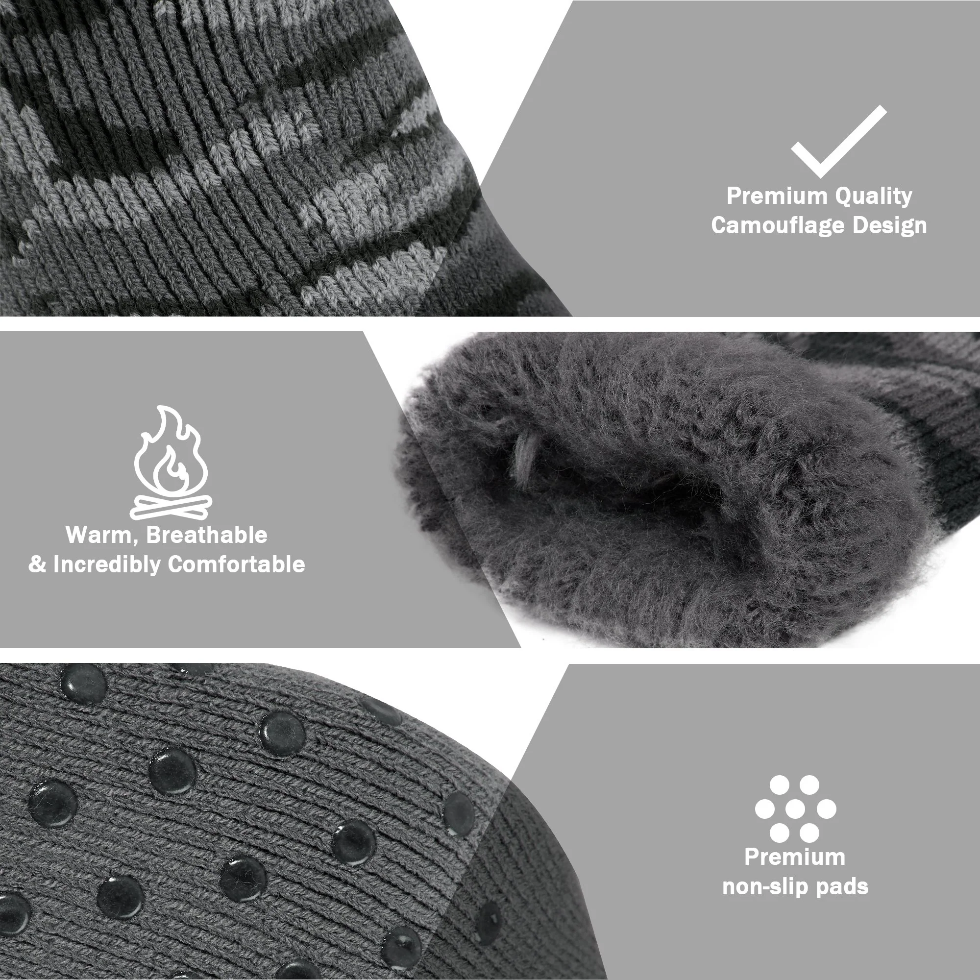 CityComfort Mens Slippers Socks, Warm Fluffy Socks, Gifts For Men - Image 5