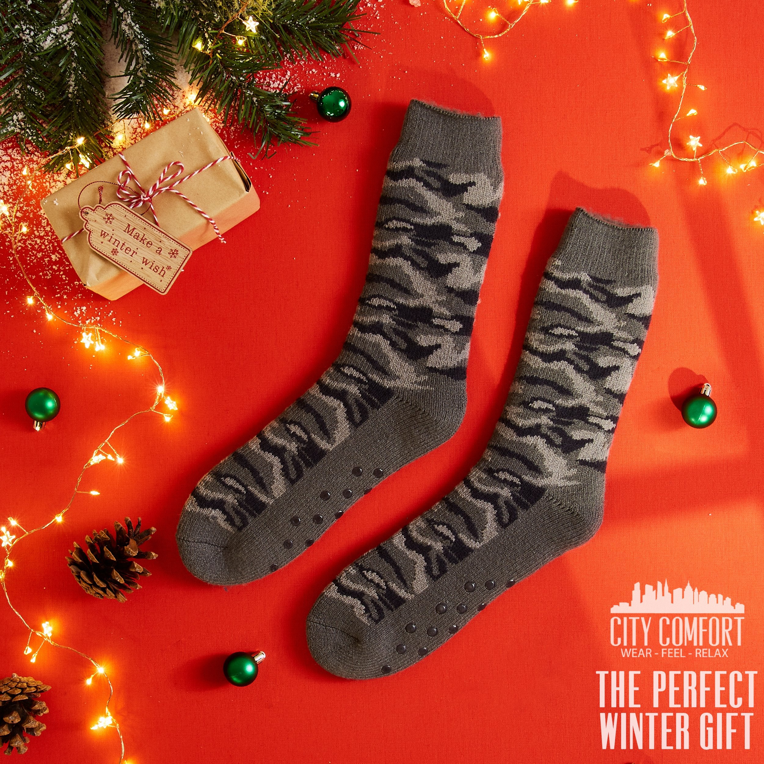 CityComfort Mens Slippers Socks, Warm Fluffy Socks, Gifts For Men - Image 7