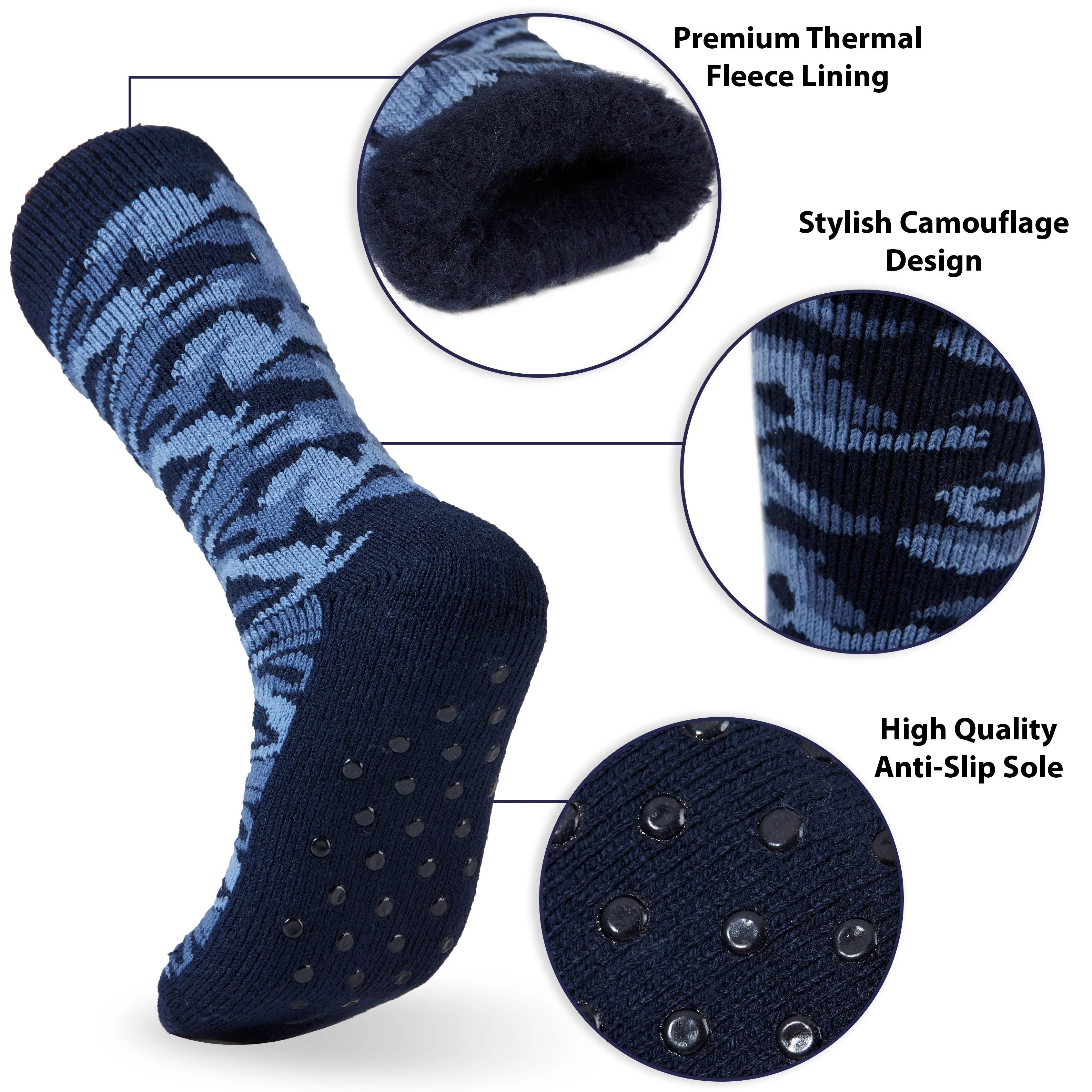 CityComfort Mens Slippers Socks, Warm Fluffy Socks, Gifts For Men - Image 9