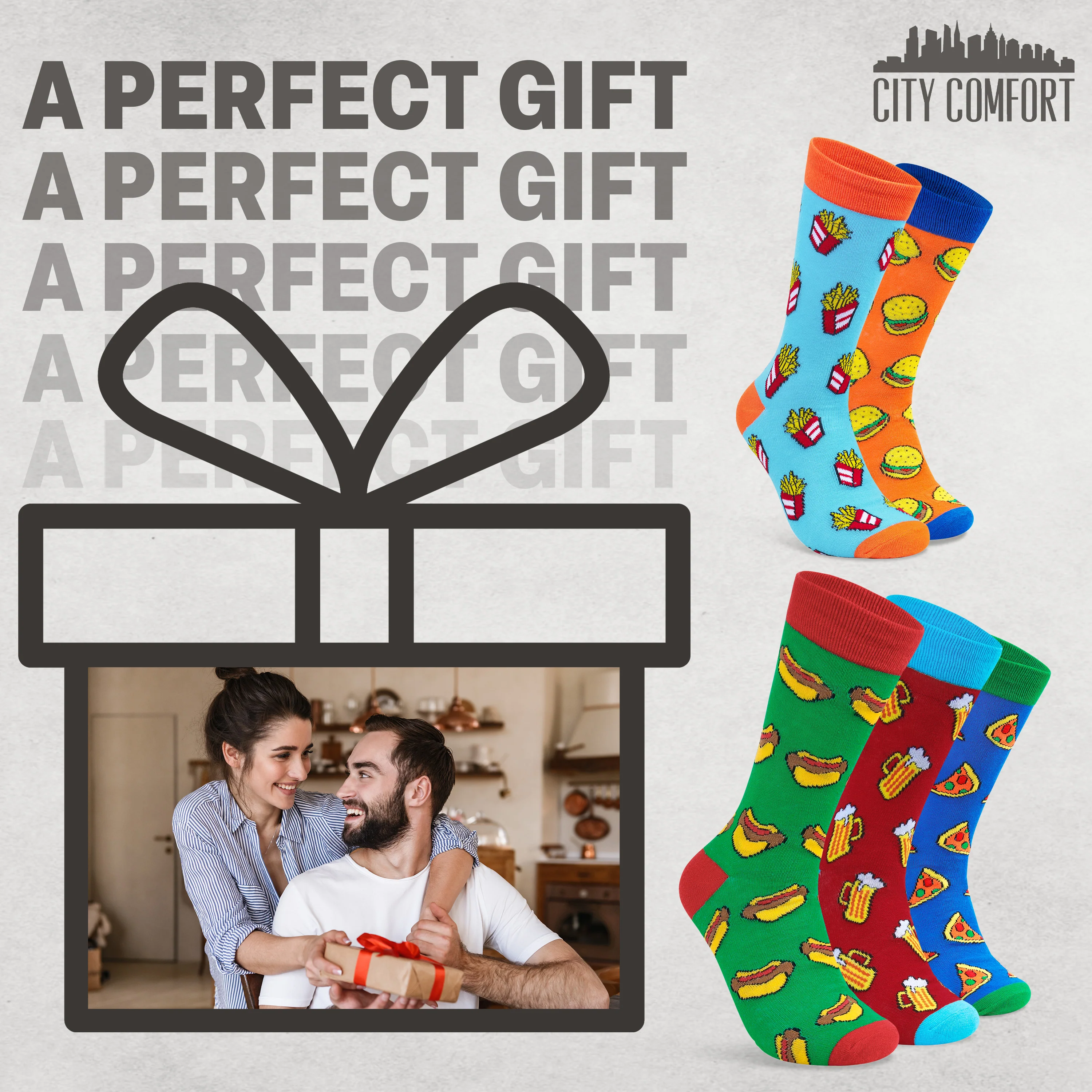 CityComfort Mens Socks, Multipack of Funny Socks for Men - Image 3