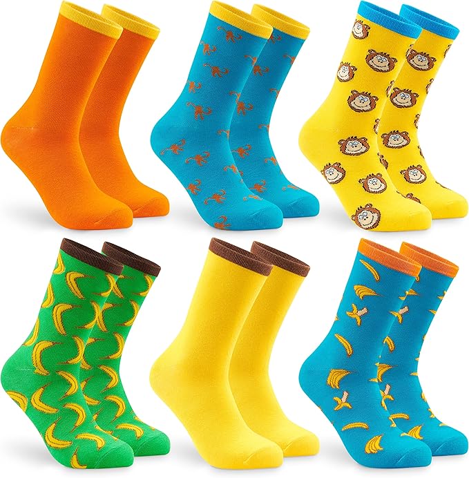 CityComfort Mens Socks Multipack of Funny Socks Men and Teens, Pack of 6