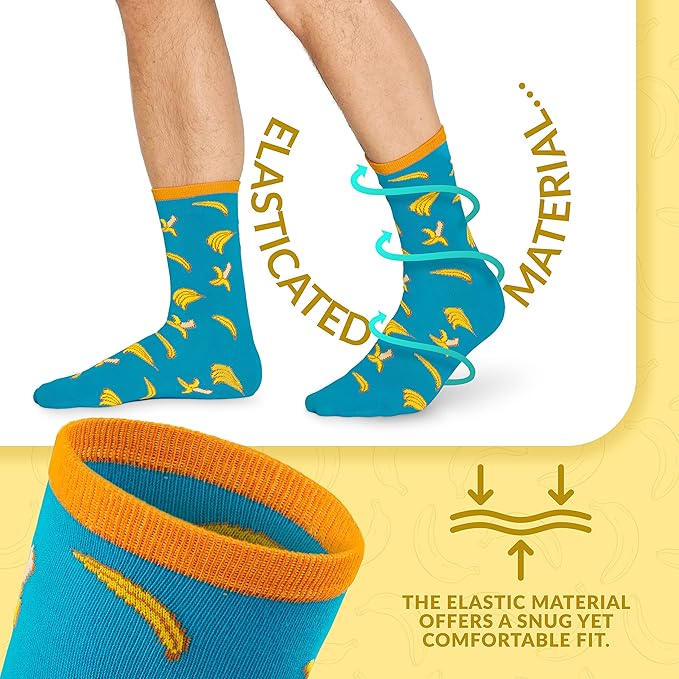 CityComfort Mens Socks Multipack of Funny Socks Men and Teens, Pack of 6 - Image 4