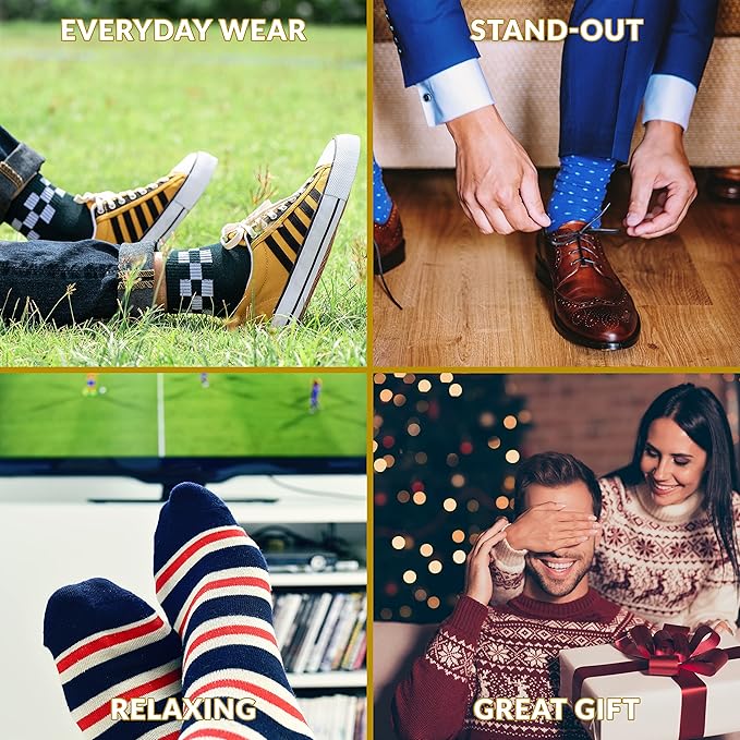 CityComfort Mens Socks Multipack of Funny Socks Men and Teens, Pack of 6 - Image 7