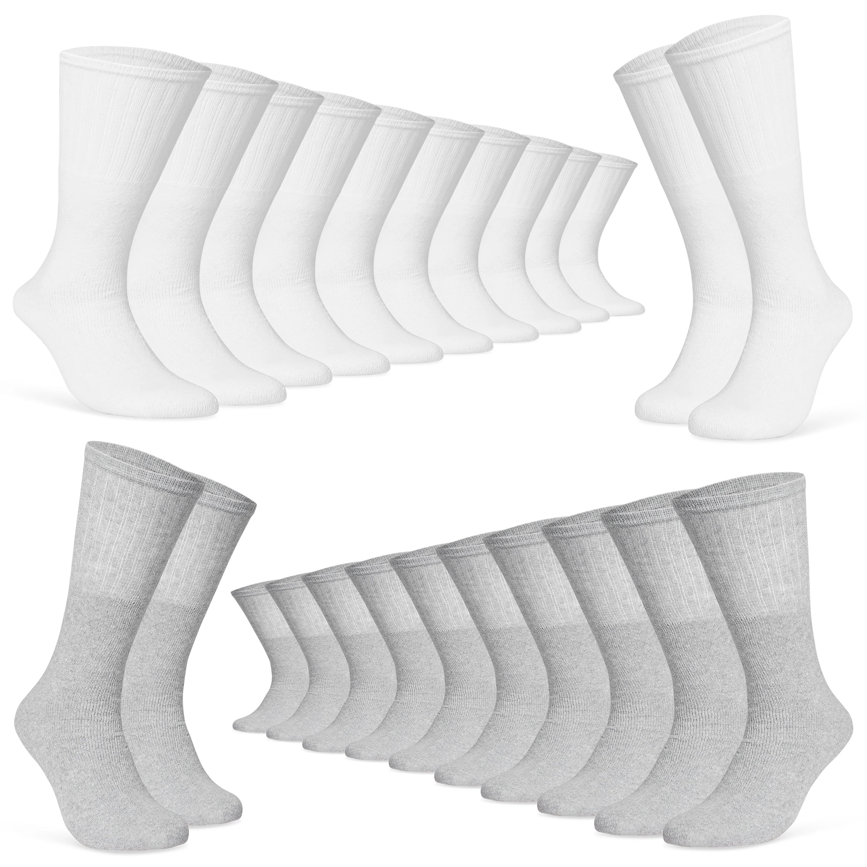 CityComfort Mens Socks - Pack of 12 Crew Socks for Men