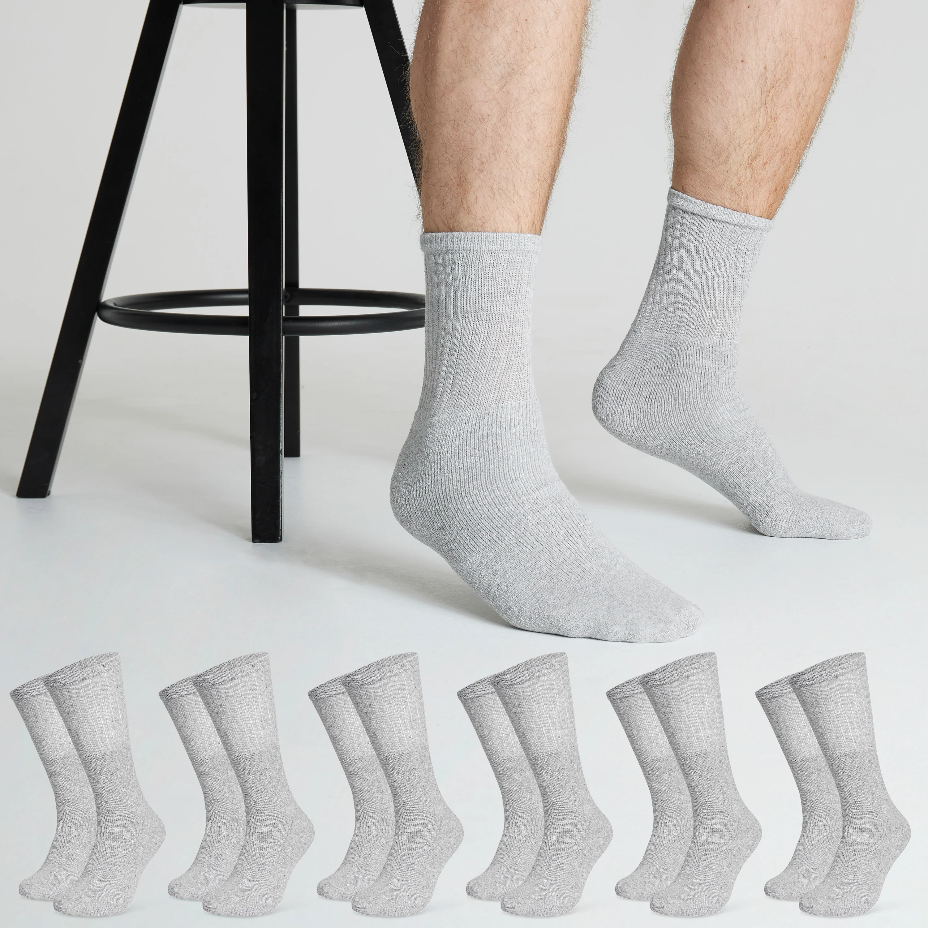 CityComfort Mens Socks - Pack of 12 Crew Socks for Men - Image 3
