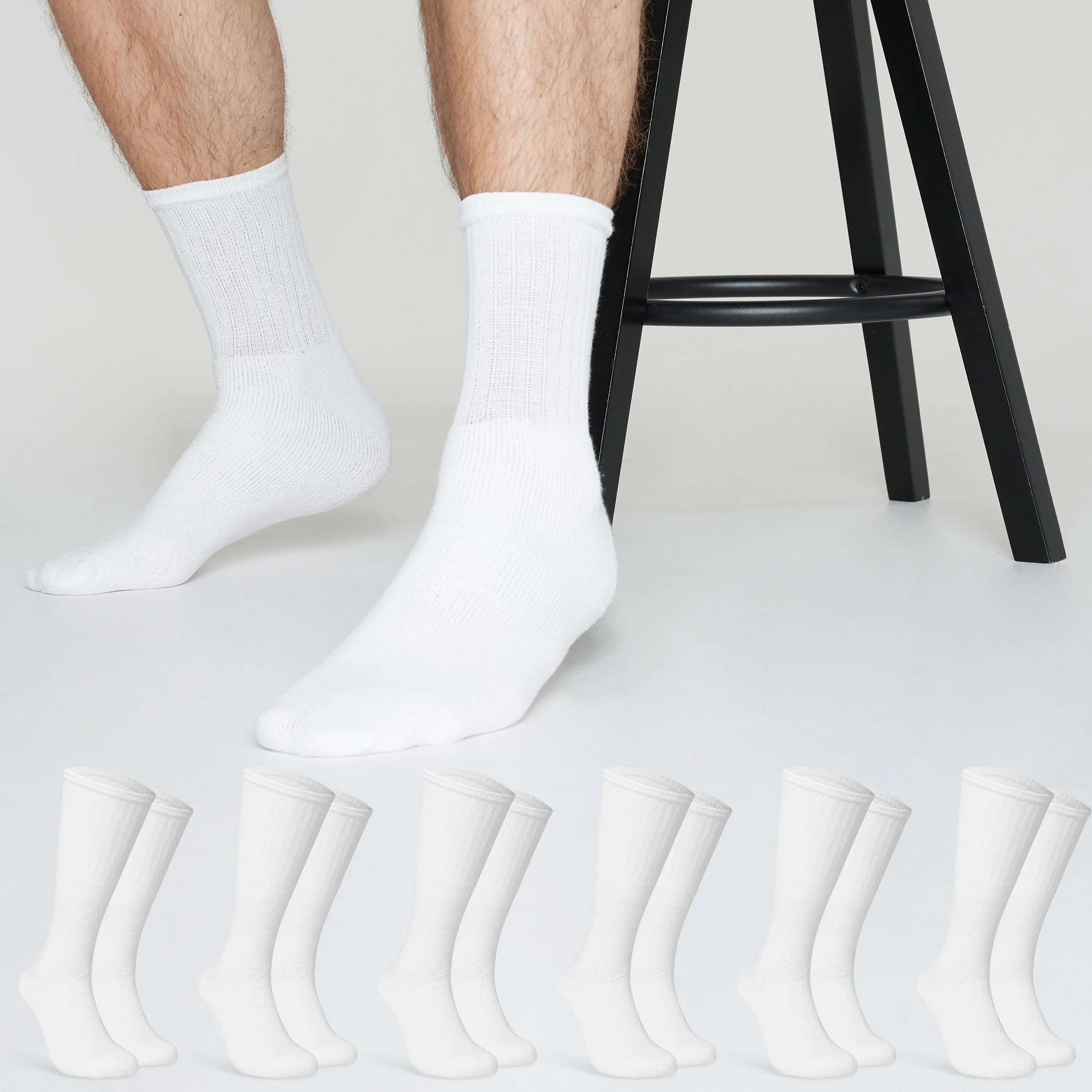 CityComfort Mens Socks - Pack of 12 Crew Socks for Men - Image 4
