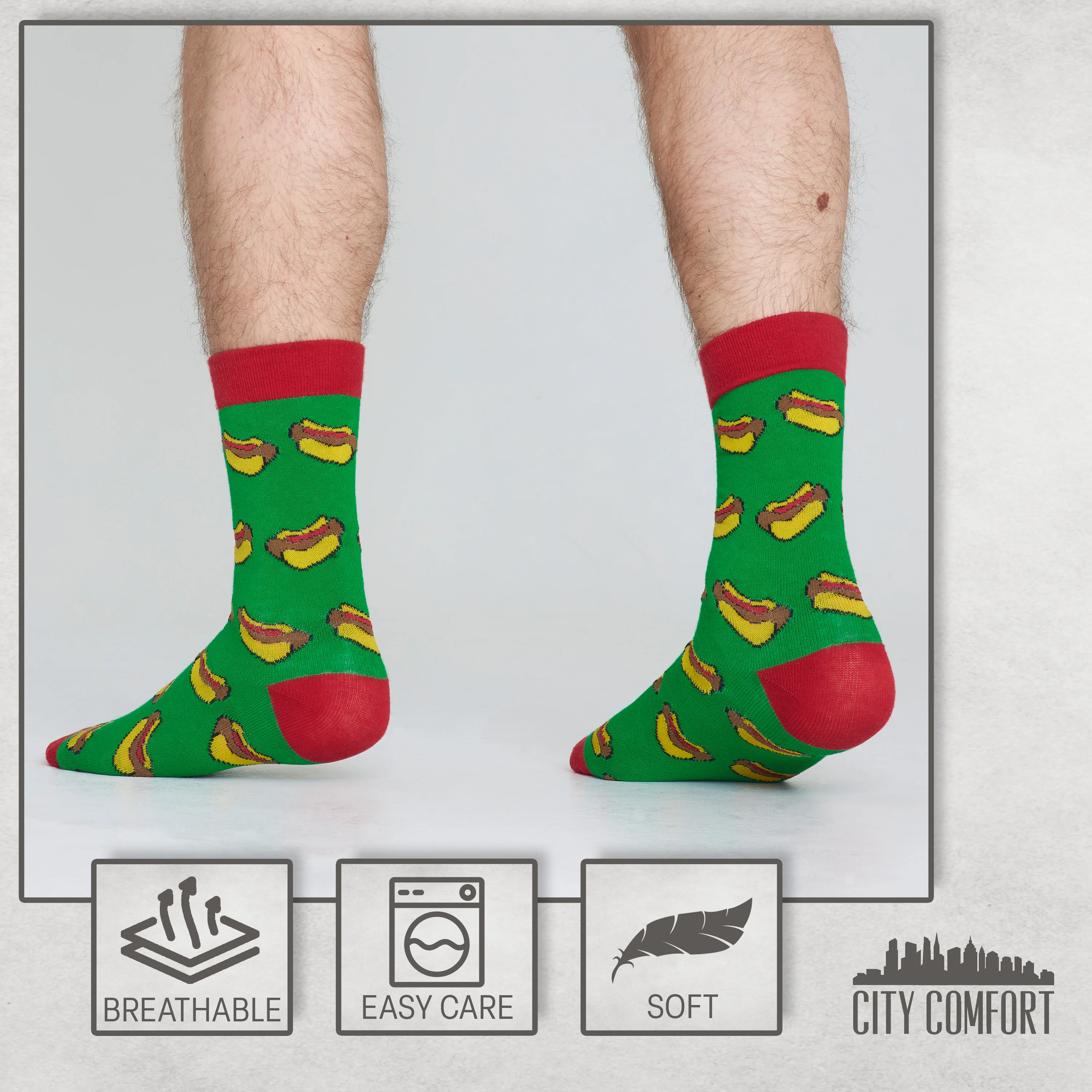 CityComfort Mens Socks Pack of 5 Crew Socks for Men Teenagers - Image 6