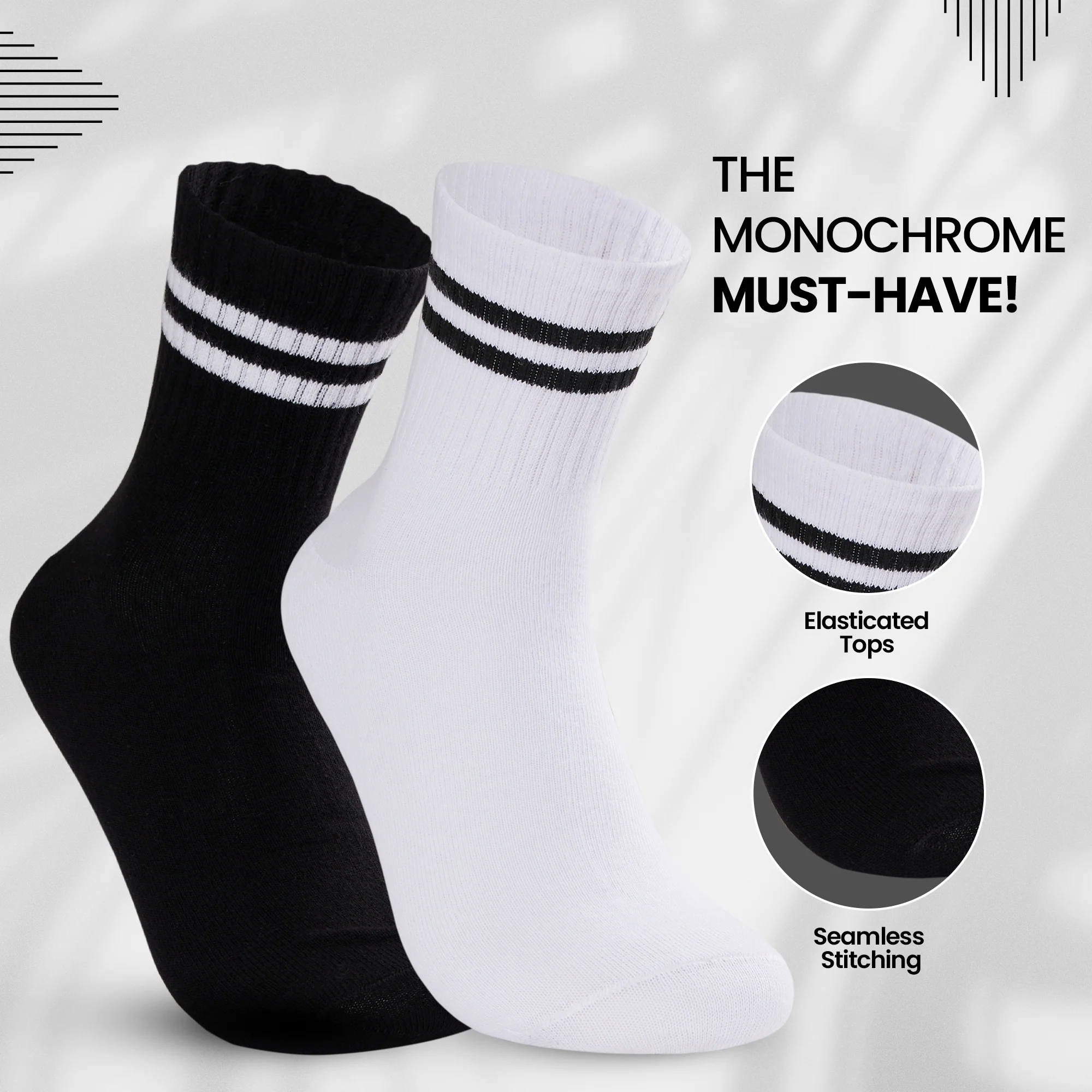 CityComfort Mens Socks - Pack of 5 or 6 Striped Crew Socks for Men and Teenagers - Image 5