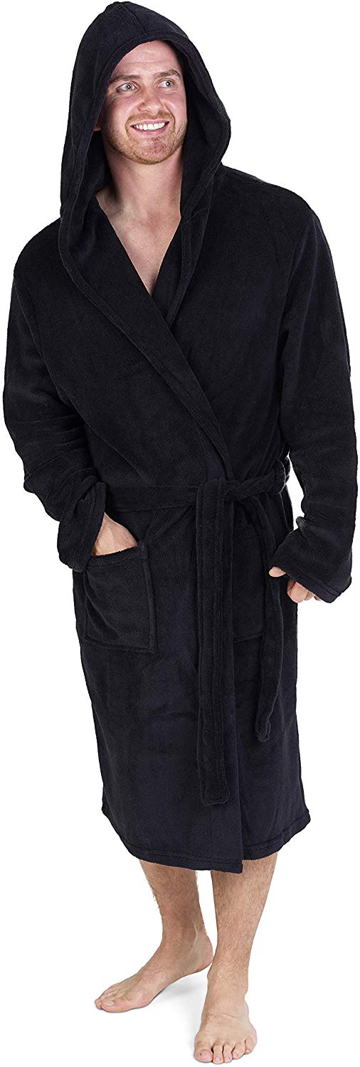 CityComfort Dressing Gown Mens Fleece Hooded Dressing Gowns - Image 6