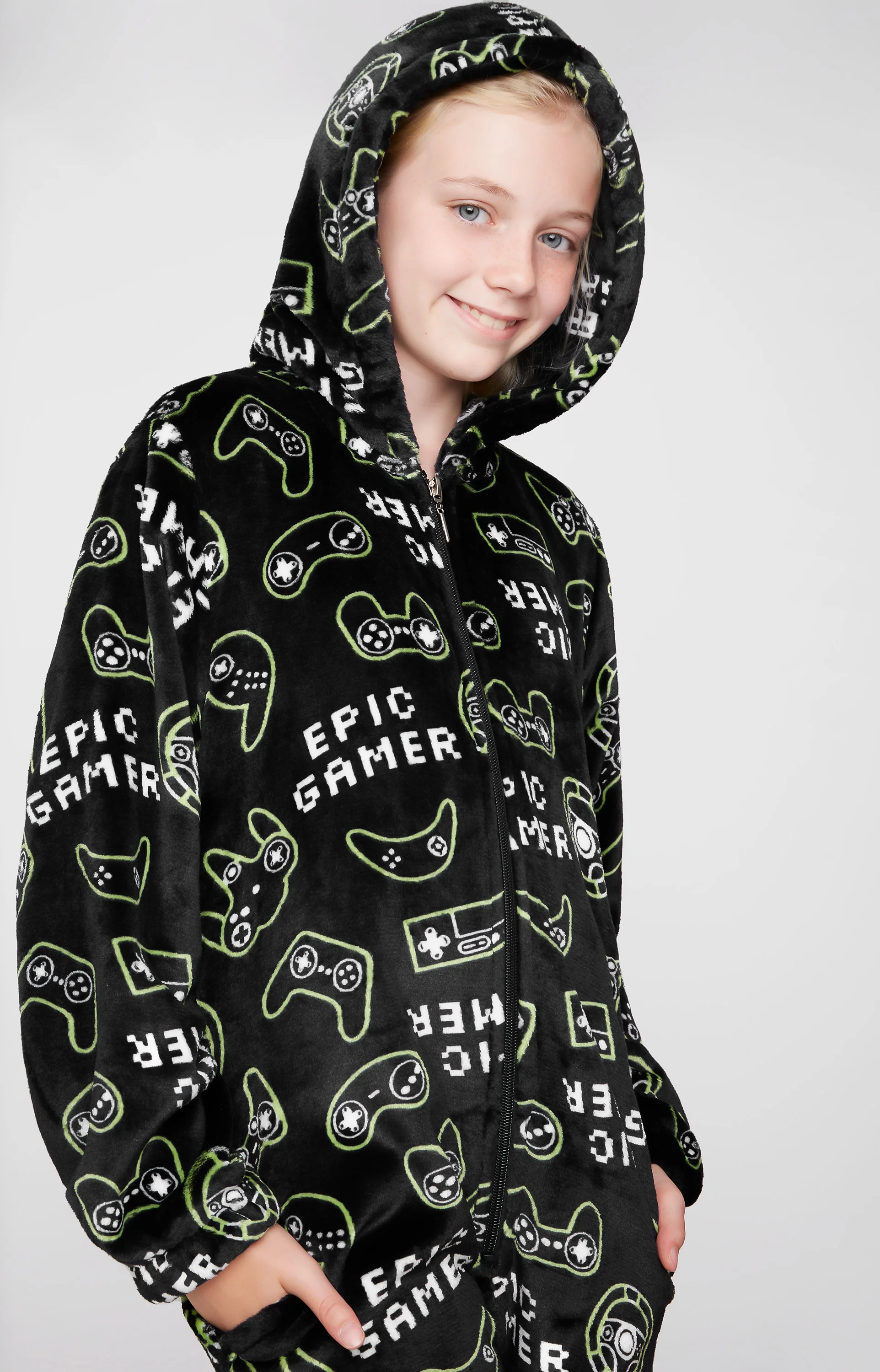 CityComfort Onesies for Boys, Fluffy Fleece Pyjamas for Kids and Teenage Boys Girls, Gaming Onesie, Camo Onesie, Warm Winter Kids PJs 7-14 Years - Image 5