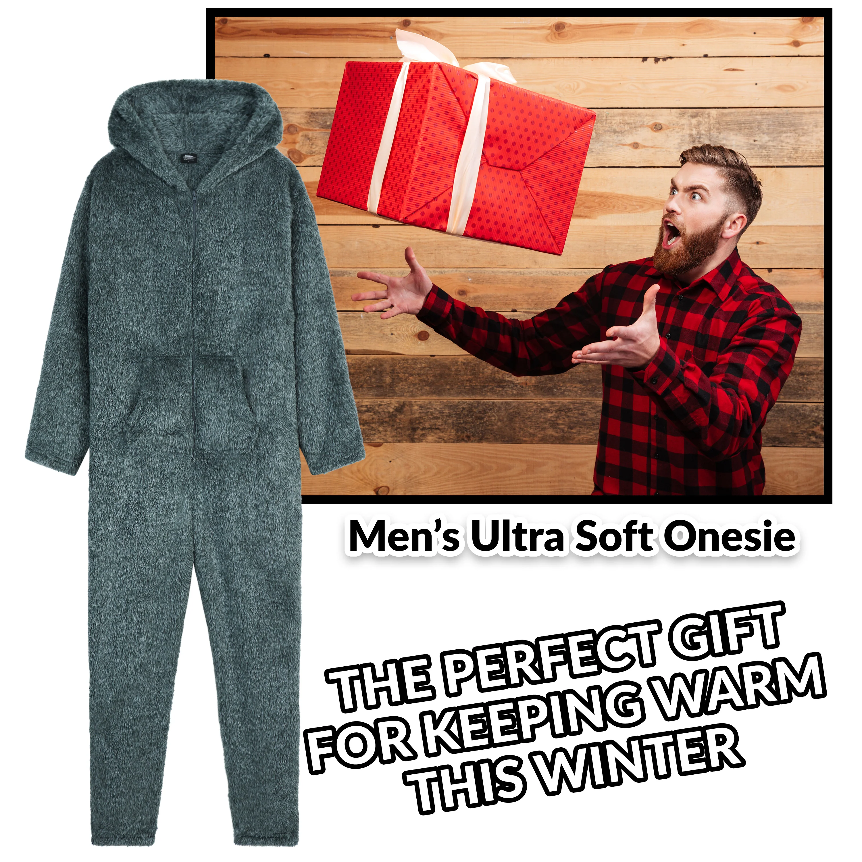 CityComfort Onesies for Men - Snuggle Fleece Pyjamas Men - Image 4