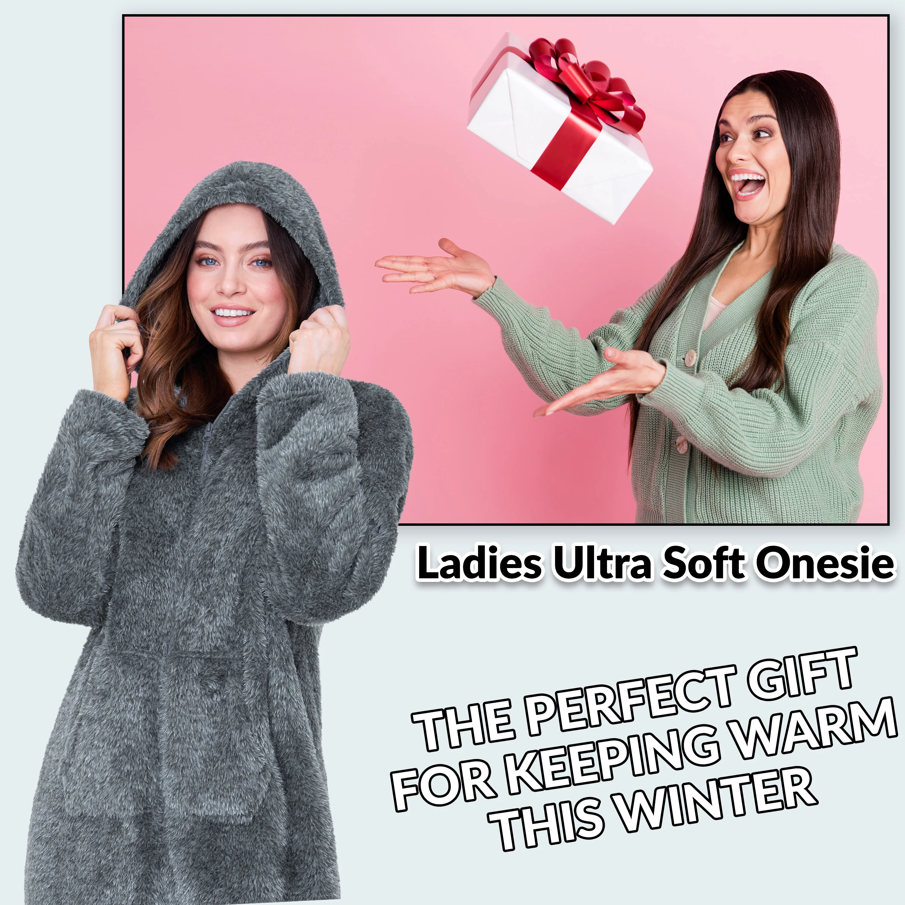 CityComfort Onesies for Women Soft Comfy Fleece Pyjamas Nightwear for Women - Image 3