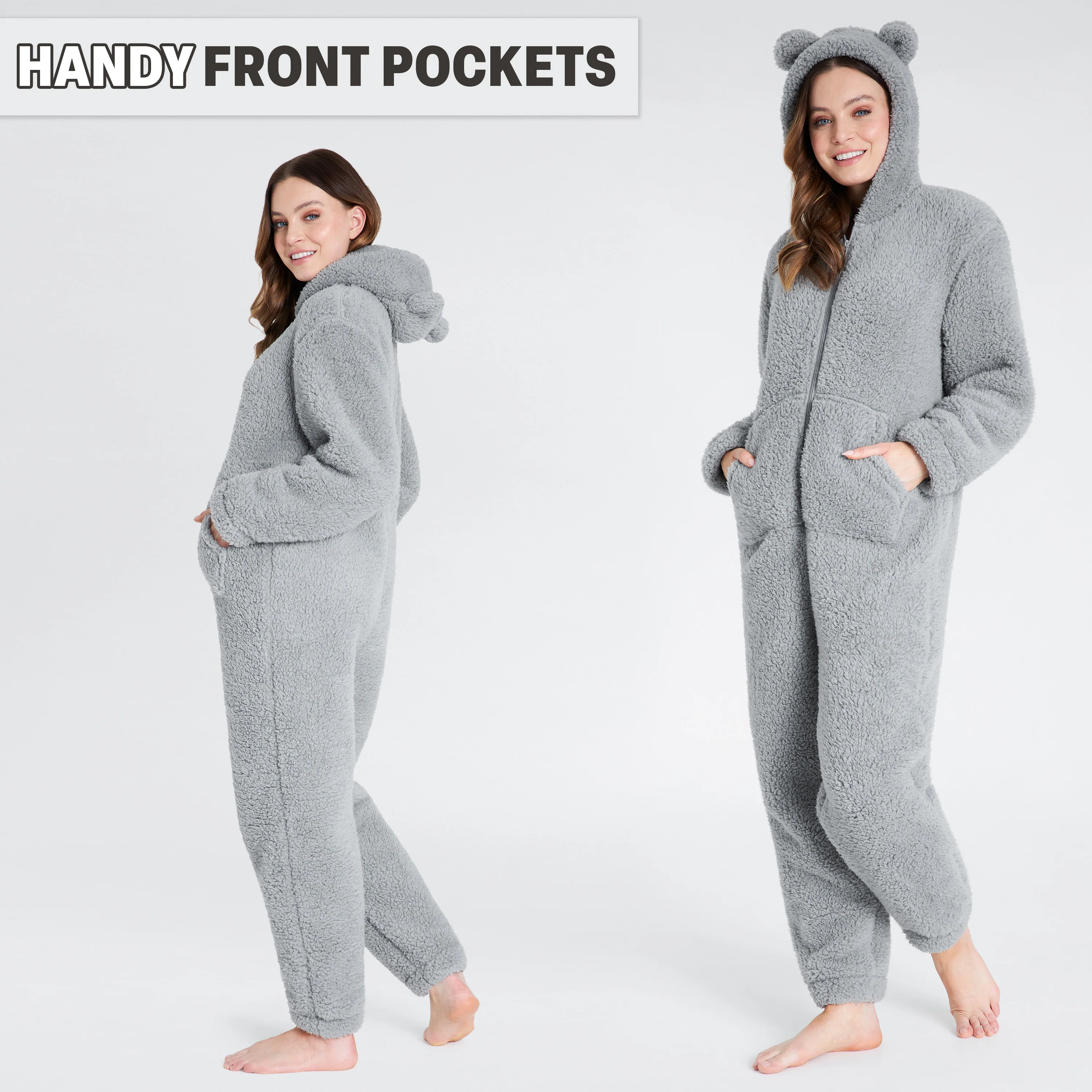 CityComfort Onesies for Women, Teddy Fleece Onesie, Warm Fluffy Loungewear - Image 12