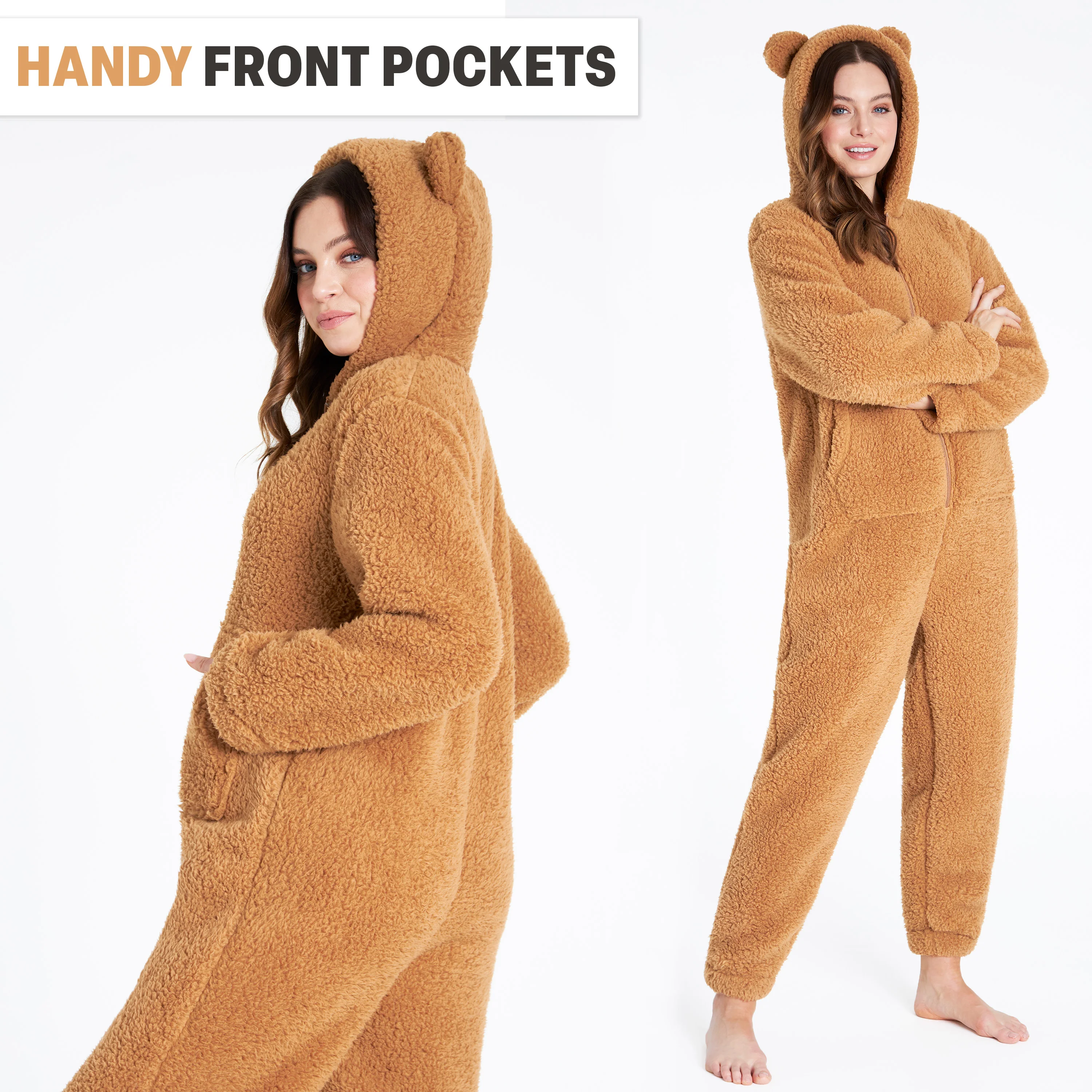 CityComfort Onesies for Women, Teddy Fleece Onesie, Warm Fluffy Loungewear - Image 18