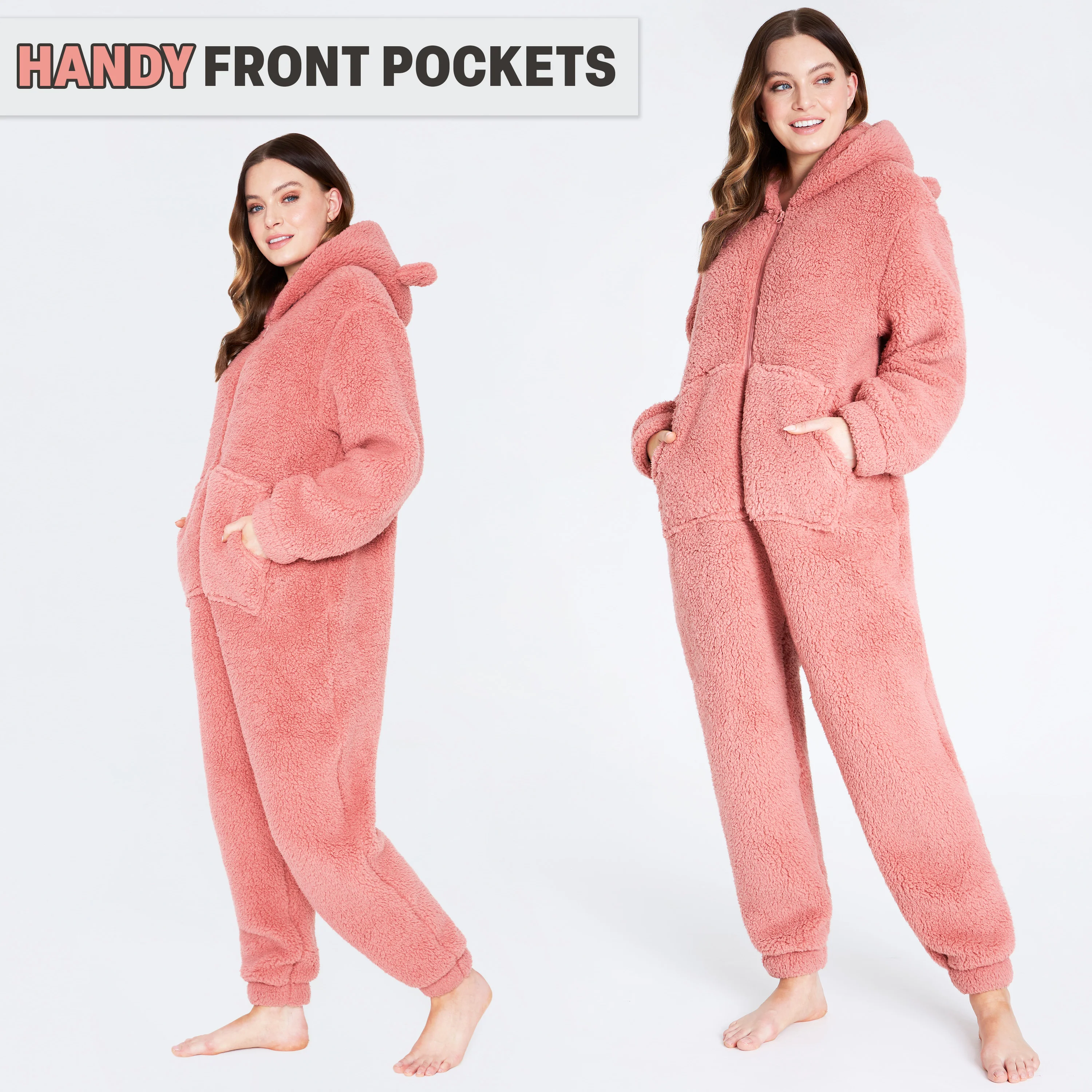CityComfort Onesies for Women, Teddy Fleece Onesie, Warm Fluffy Loungewear - Image 6