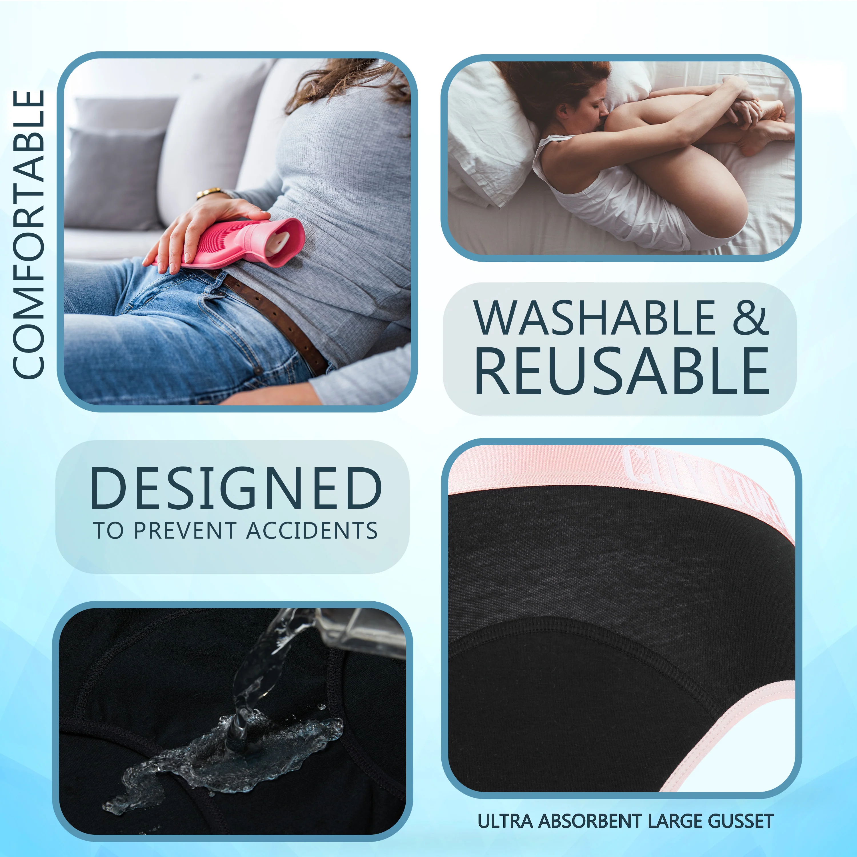 CityComfort Period Pants for Teenage Girls, Girls Underwear - Pack of 3 - Image 11