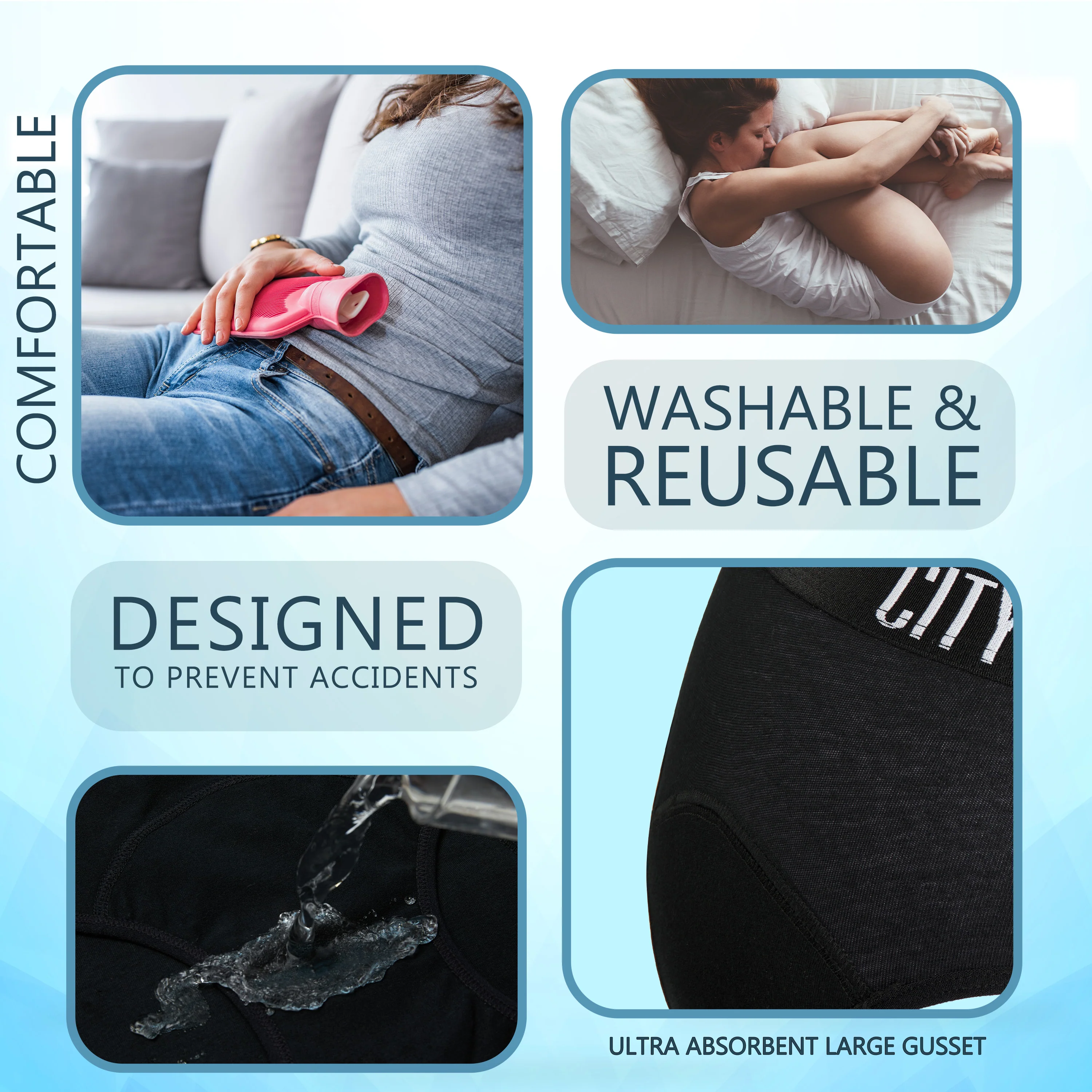 CityComfort Period Pants for Teenage Girls, Girls Underwear - Pack of 3 - Image 6