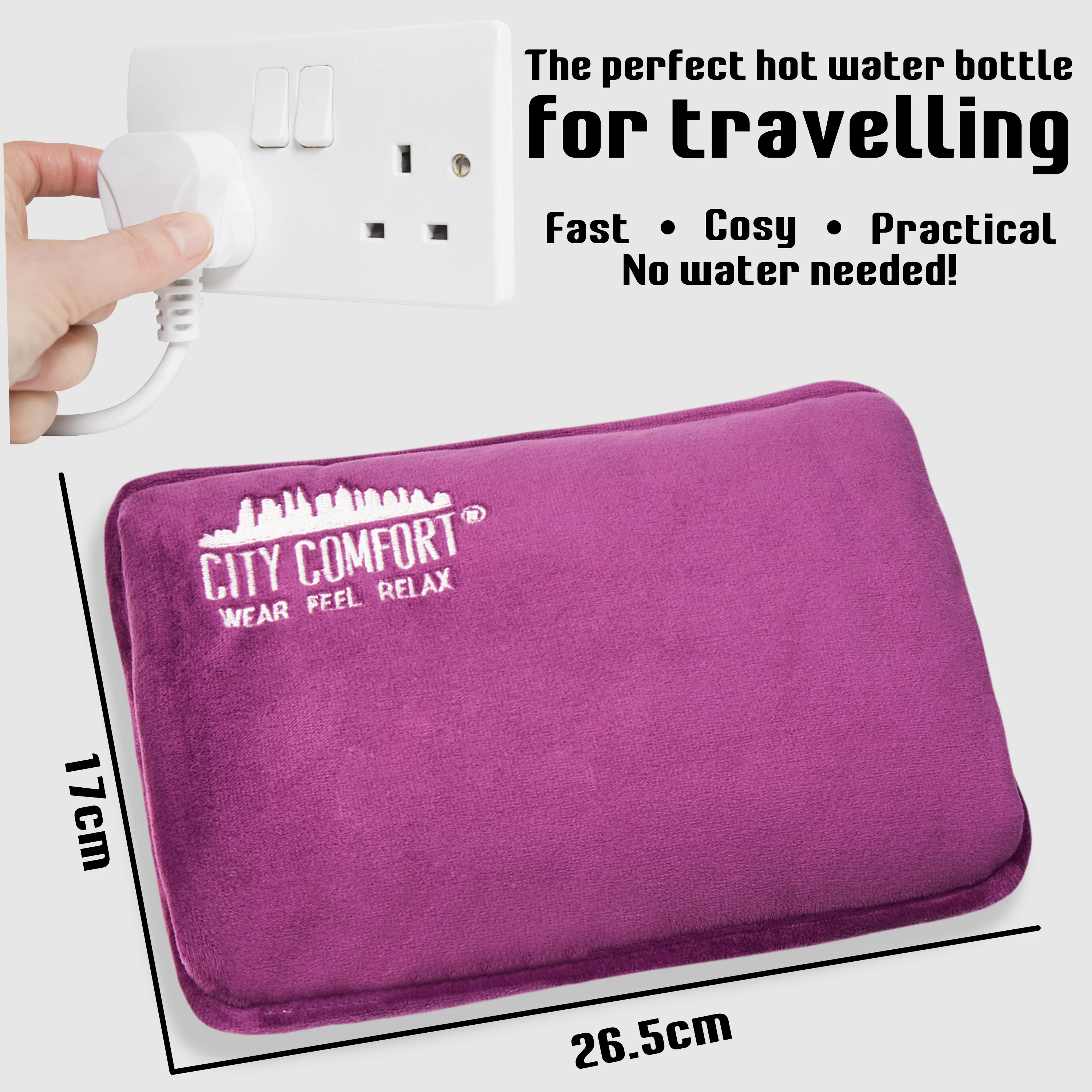 CityComfort Rechargeable Electric Hot Water Bottle - Image 18