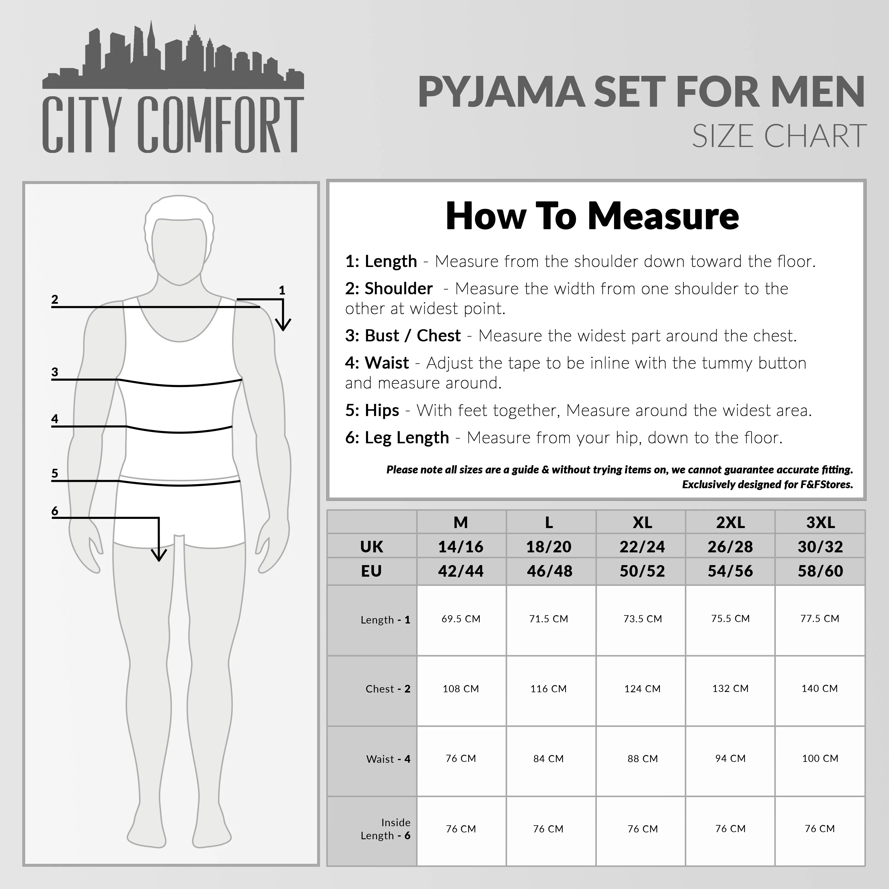 CityComfort Ribbed Pyjamas for Men -Matching PJs for Family - Image 20