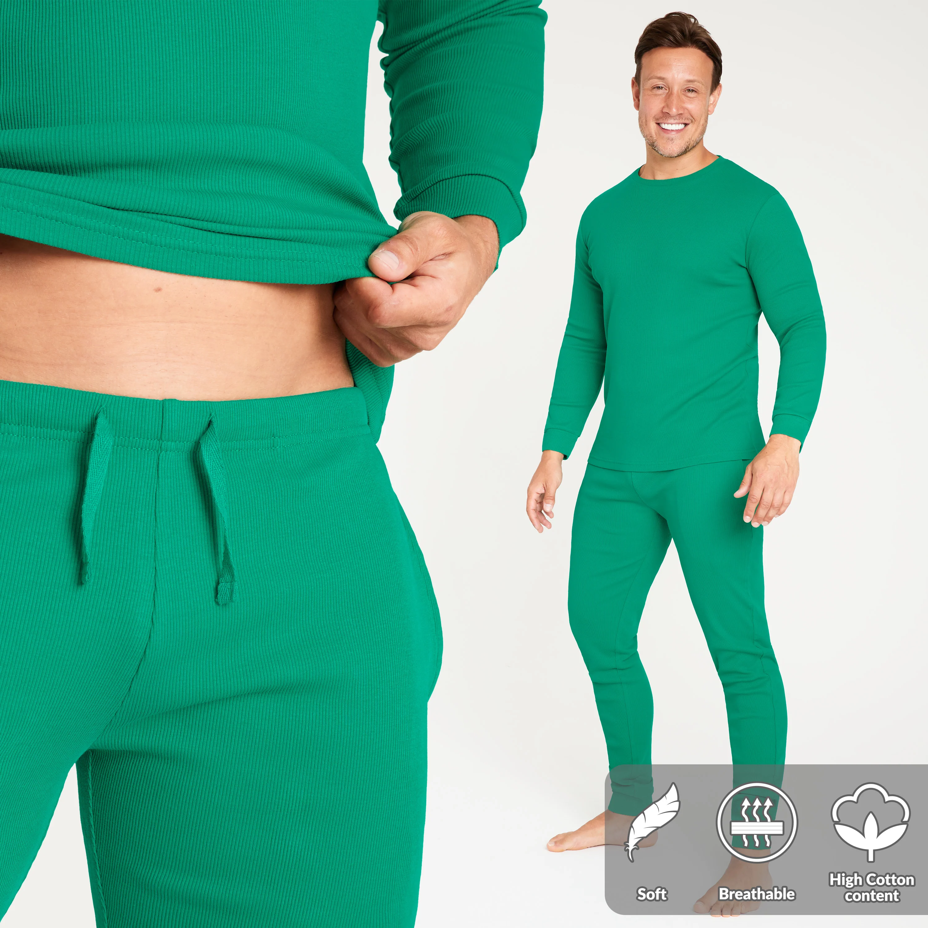 CityComfort Ribbed Pyjamas for Men -Matching PJs for Family - Image 29