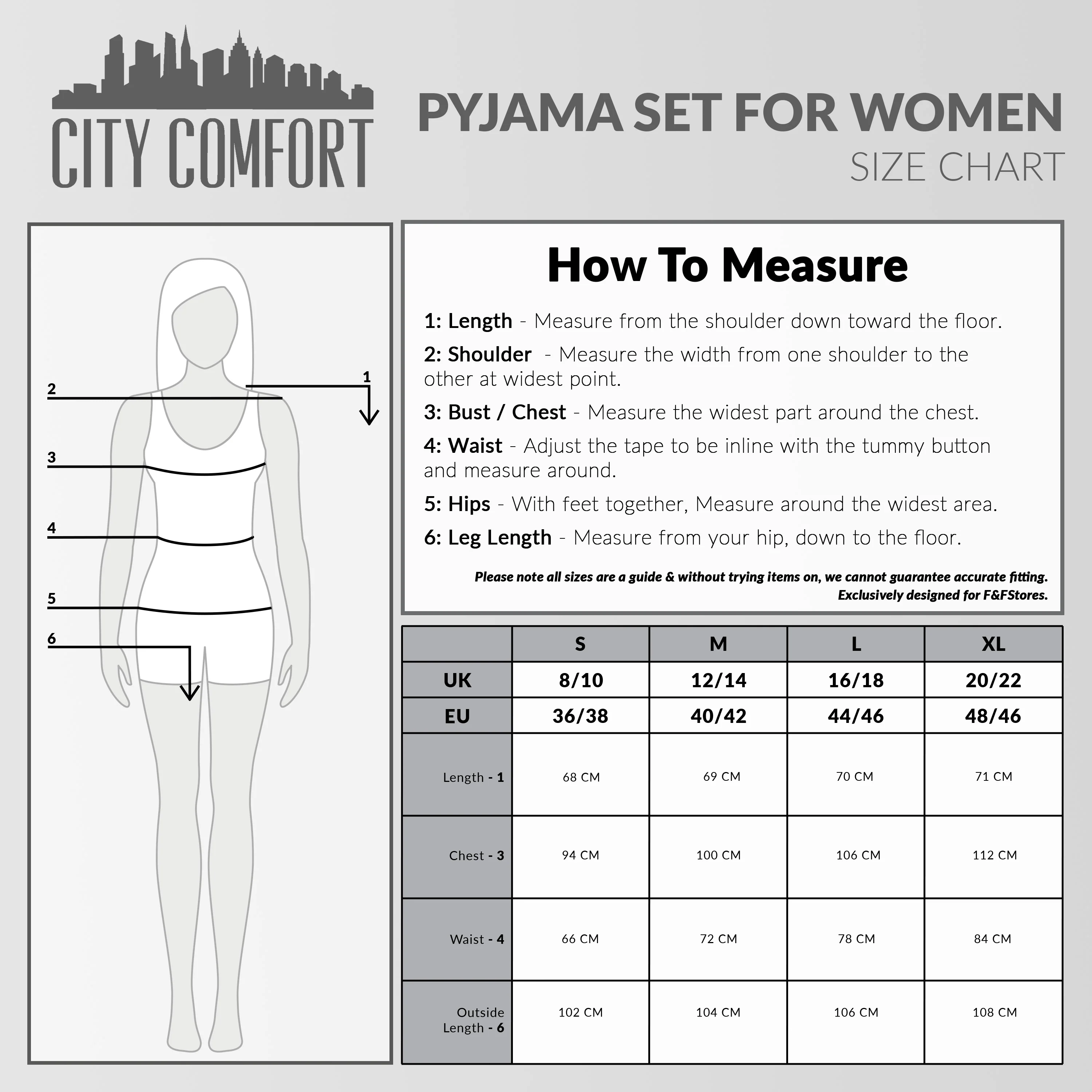 CityComfort Ribbed Pyjamas for Women - Matching PJs for Family - Image 33