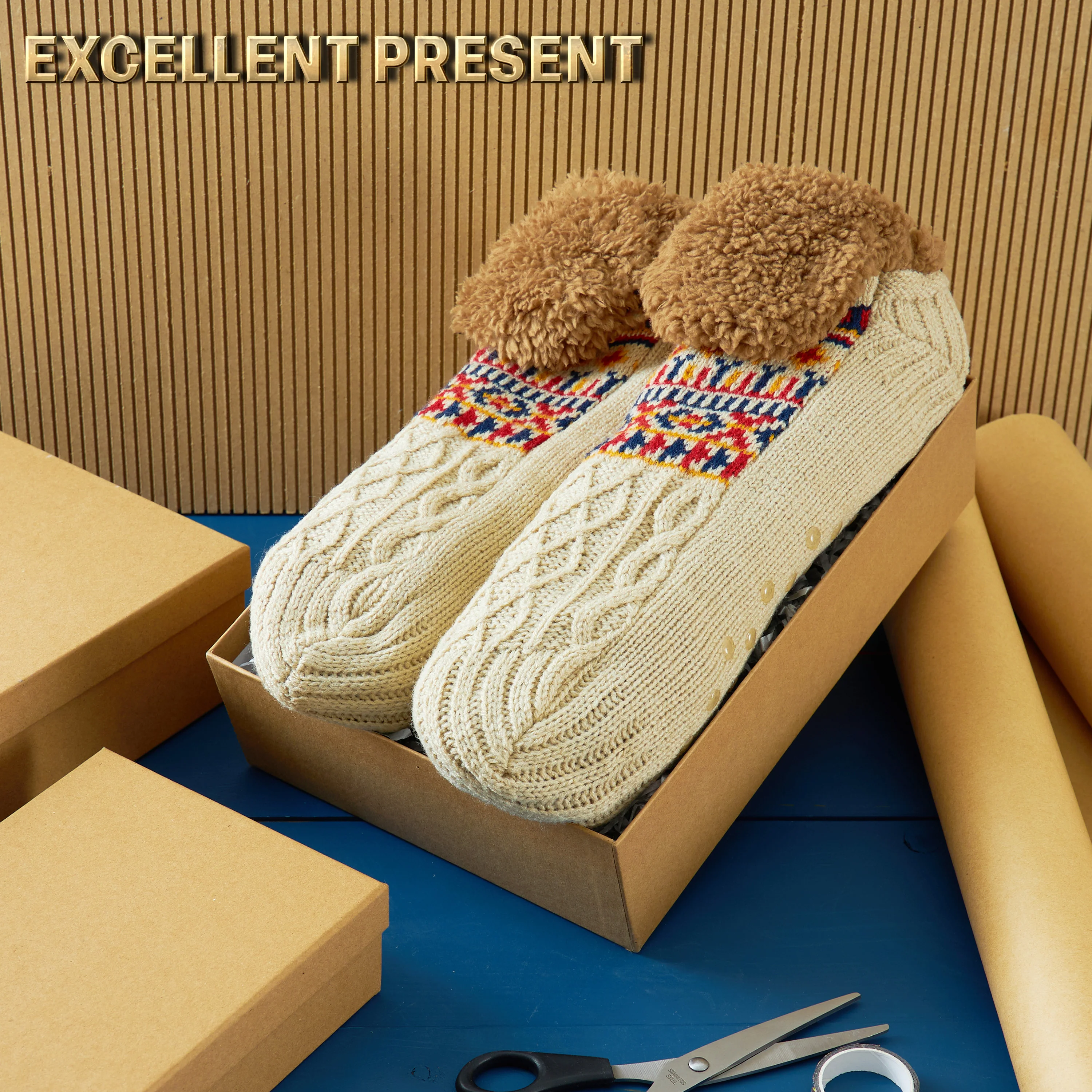 CityComfort Slipper Socks for Men & Teens Size 6–9.5, Cozy Non Slip Socks - Image 15