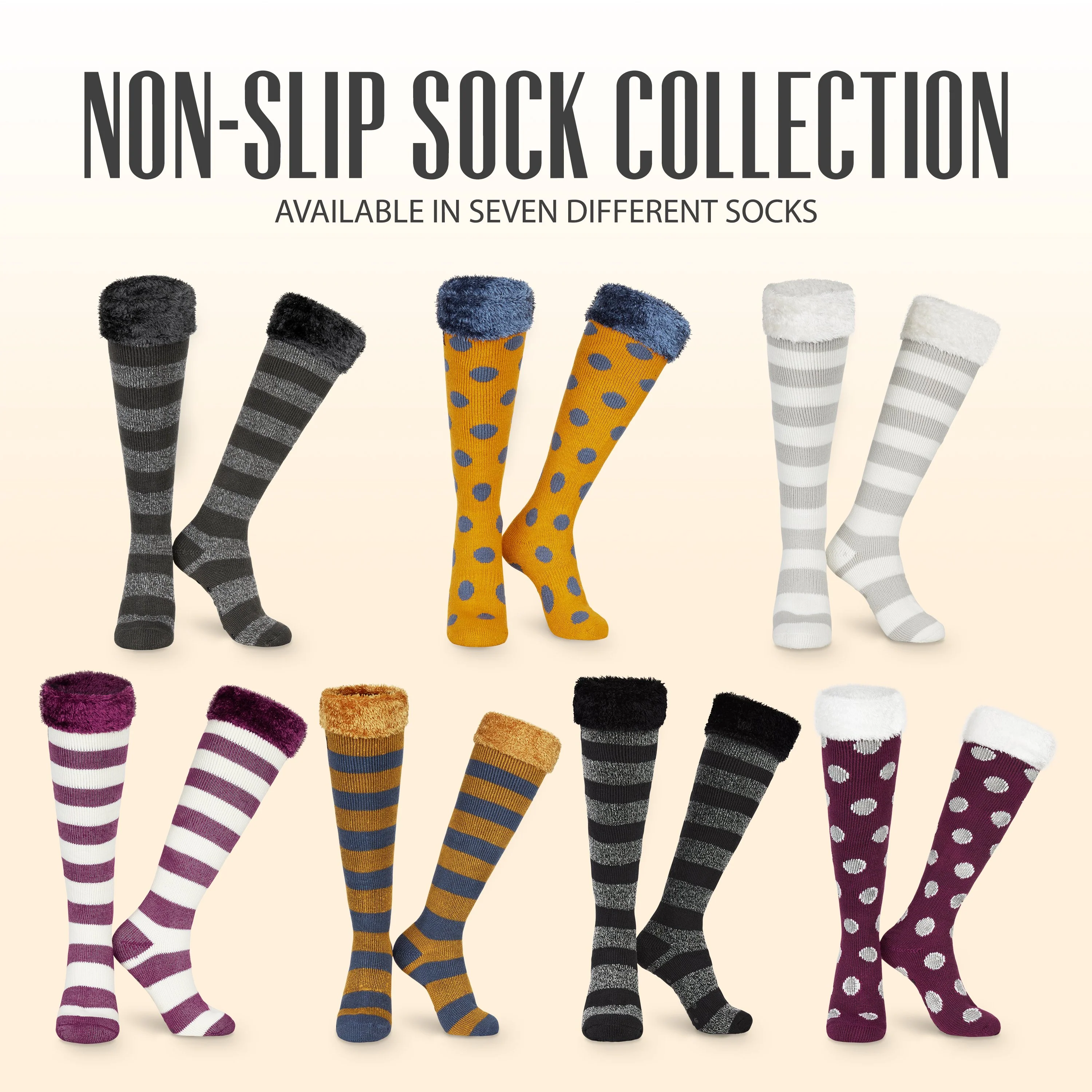 CityComfort Slipper Socks for Women, Knee High Socks Non Slip, Long Fluffy Socks - Image 12