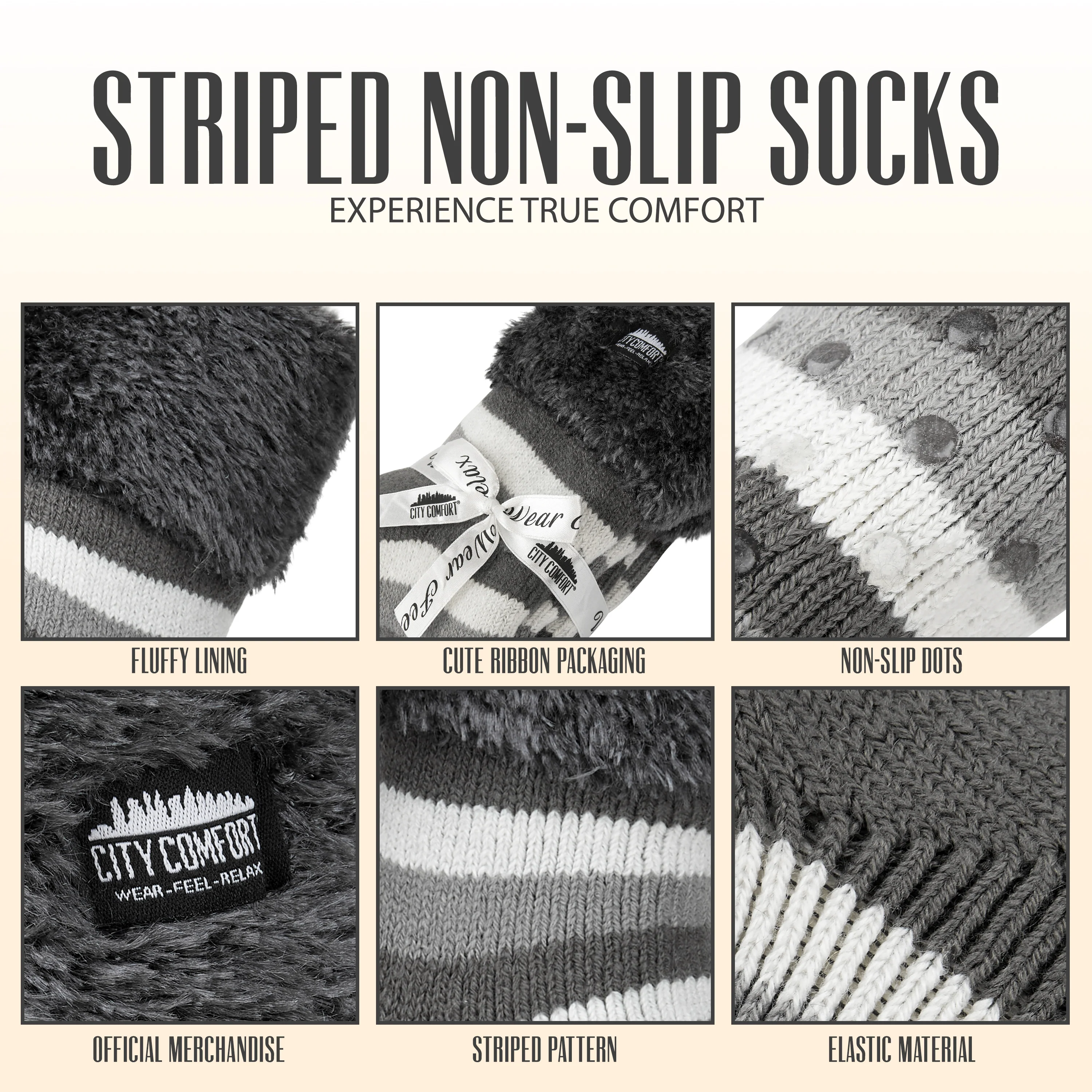 CityComfort Slipper Socks, Women Fluffy Socks Non Slip, Warm Cosy Gifts for Her Multiple Designs - Image 13