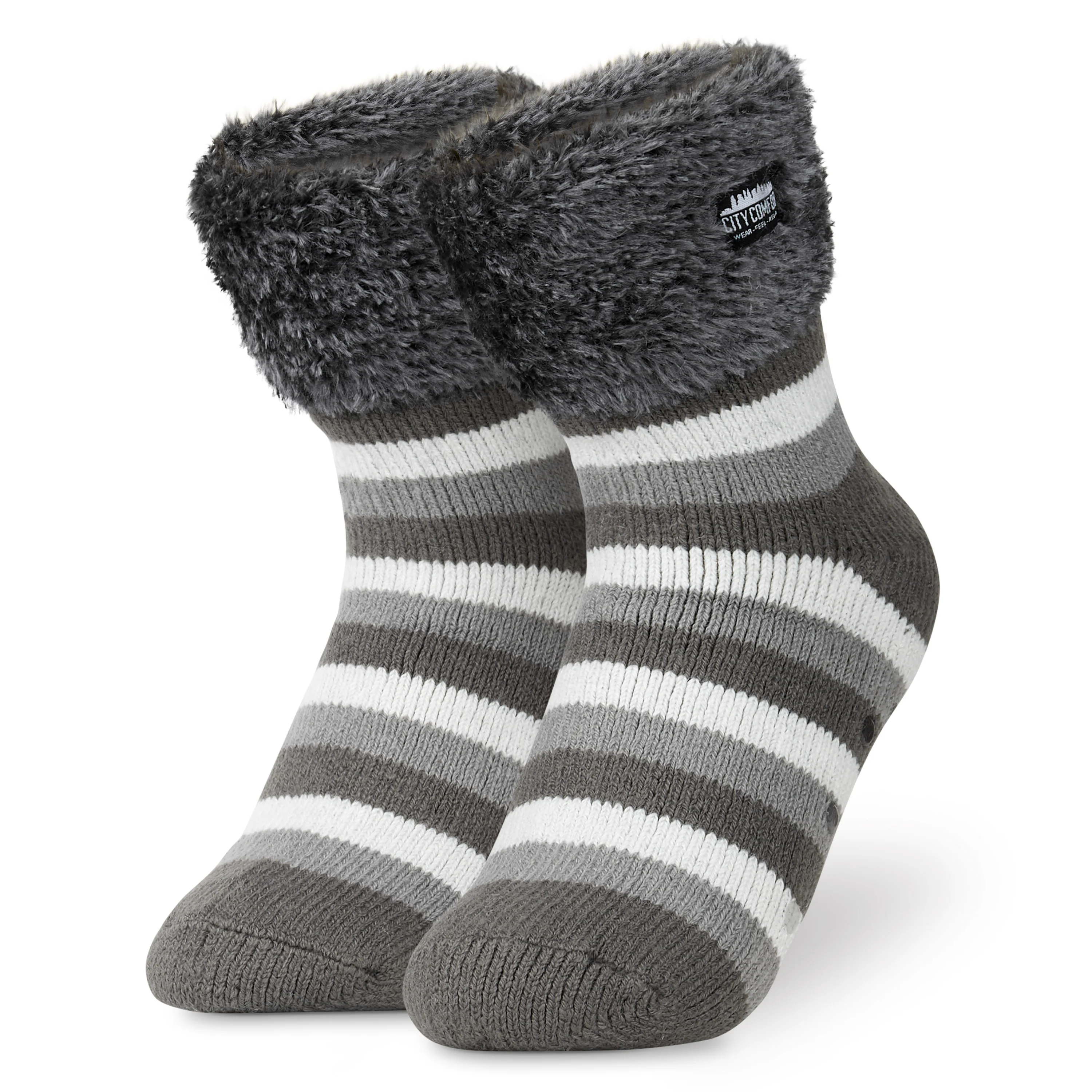CityComfort Slipper Socks, Women Fluffy Socks Non Slip, Warm Cosy Gifts for Her Multiple Designs - Image 9