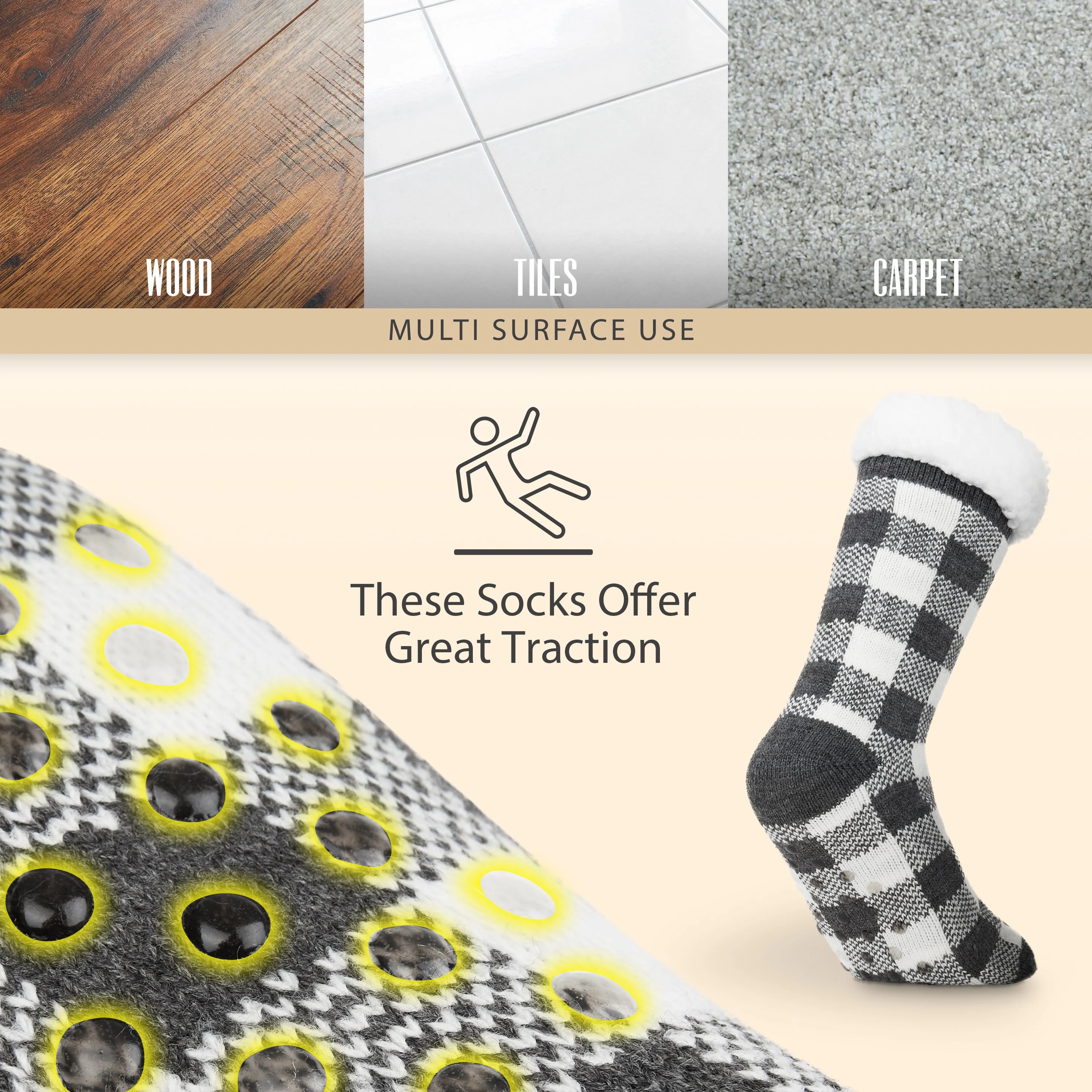 Slipper Socks Women, Non Slip Fluffy Socks, Cosy Warm Gifts For Women - Image 3