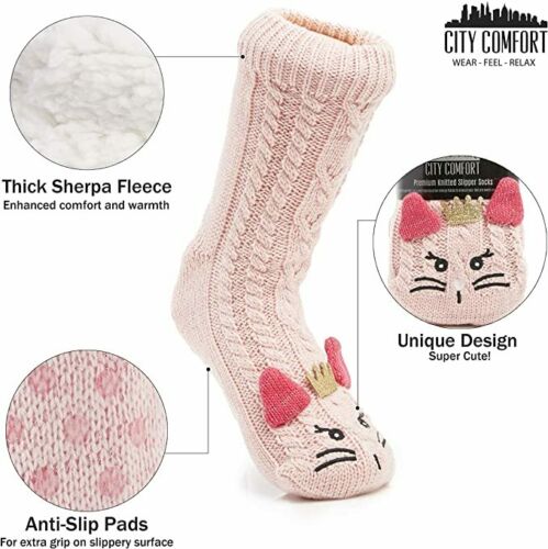 CityComfort Fluffy Slipper Socks For Women - KITTY QUEEN - Image 4