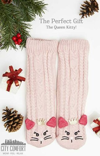 CityComfort Fluffy Slipper Socks For Women - KITTY QUEEN - Image 5