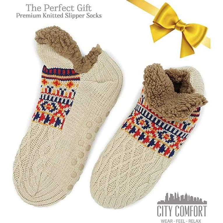 CityComfort Slipper Fluffy Socks for Women Men Heat Holding Sock Knitted Socks - Image 3