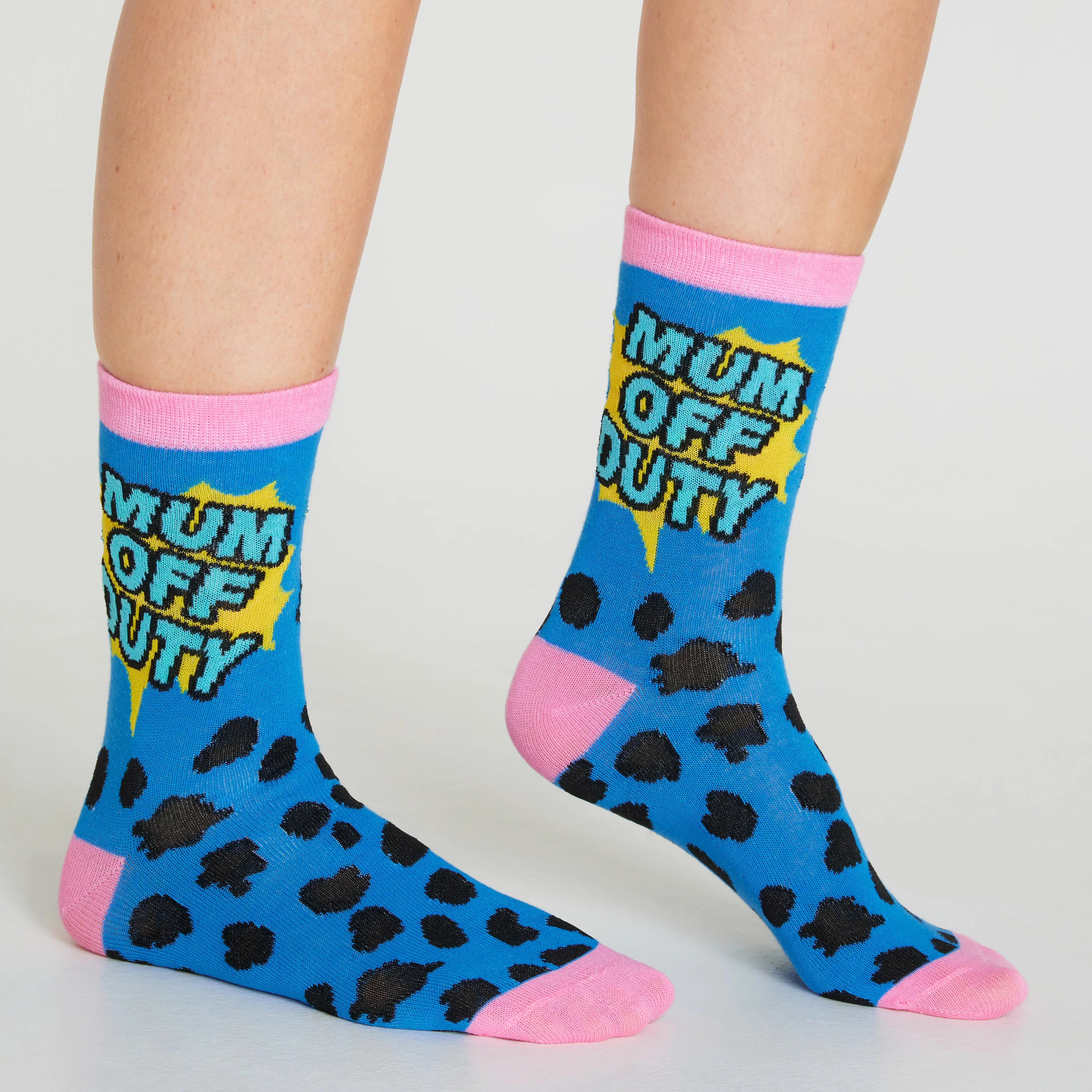 CityComfort Socks Women, 5 Pack of Crew Socks - Super Mom - Image 2